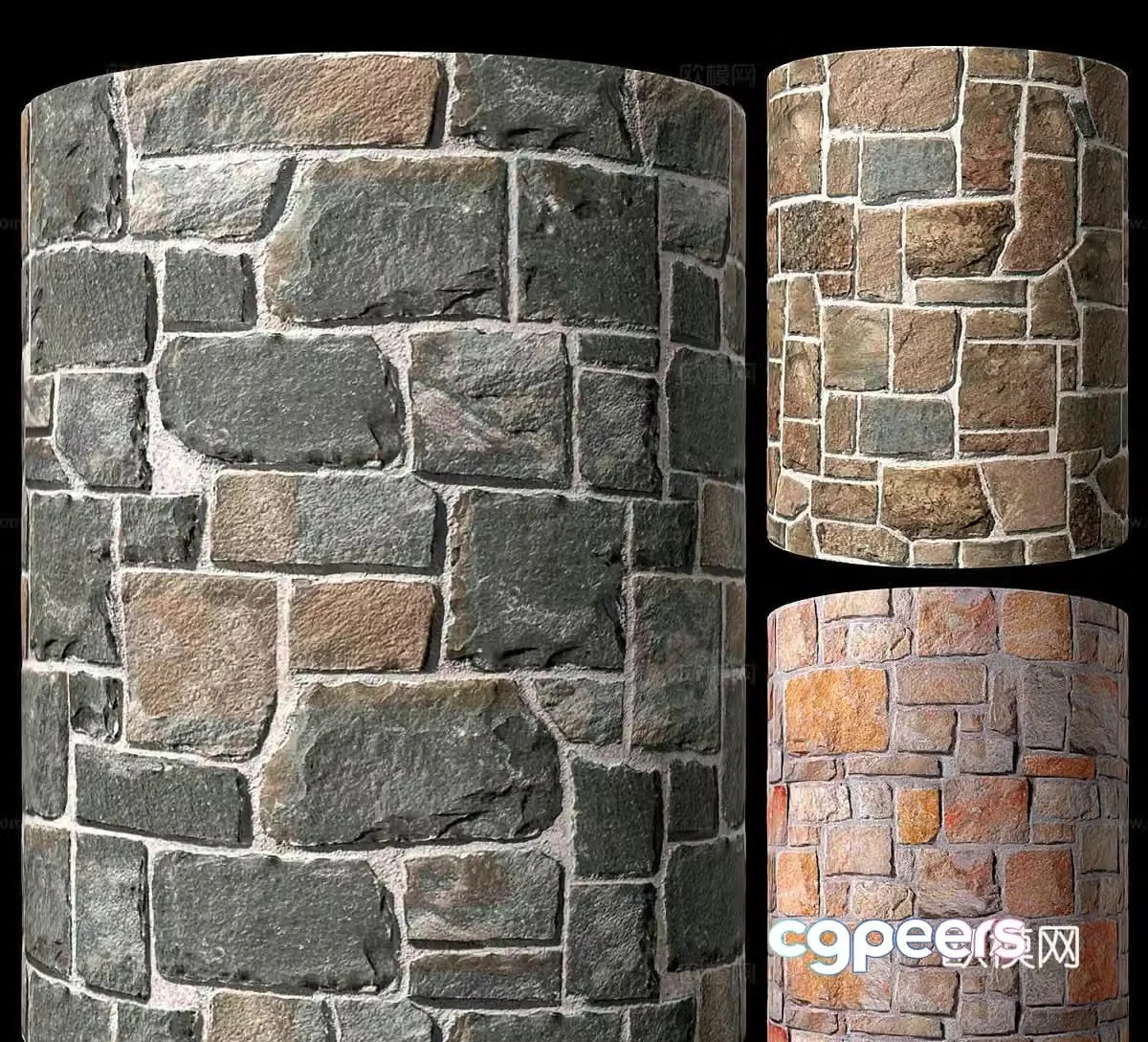 Modern gravel wall rock wall stone wall parquet stone wall marble wall 3d model
