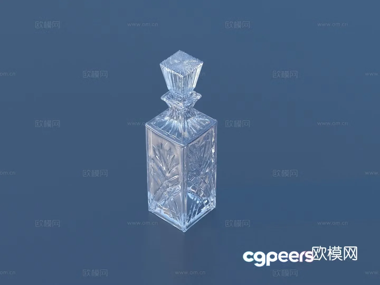 Wine bottle glass bottle 3d model
