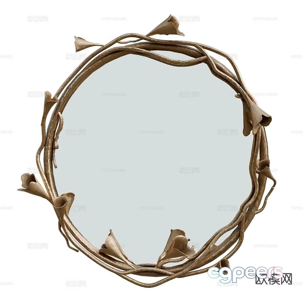 Nordic mirror decorative mirror hanging mirror 3d model