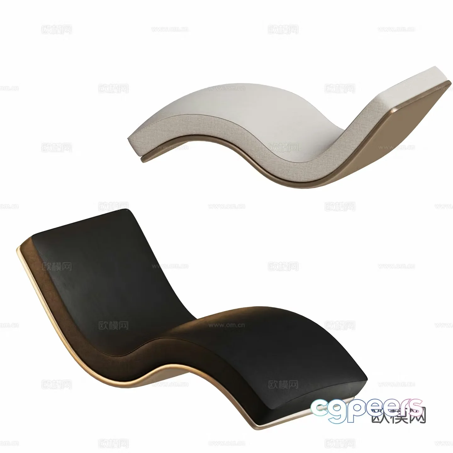 Modern special shaped lounge chair 3d model