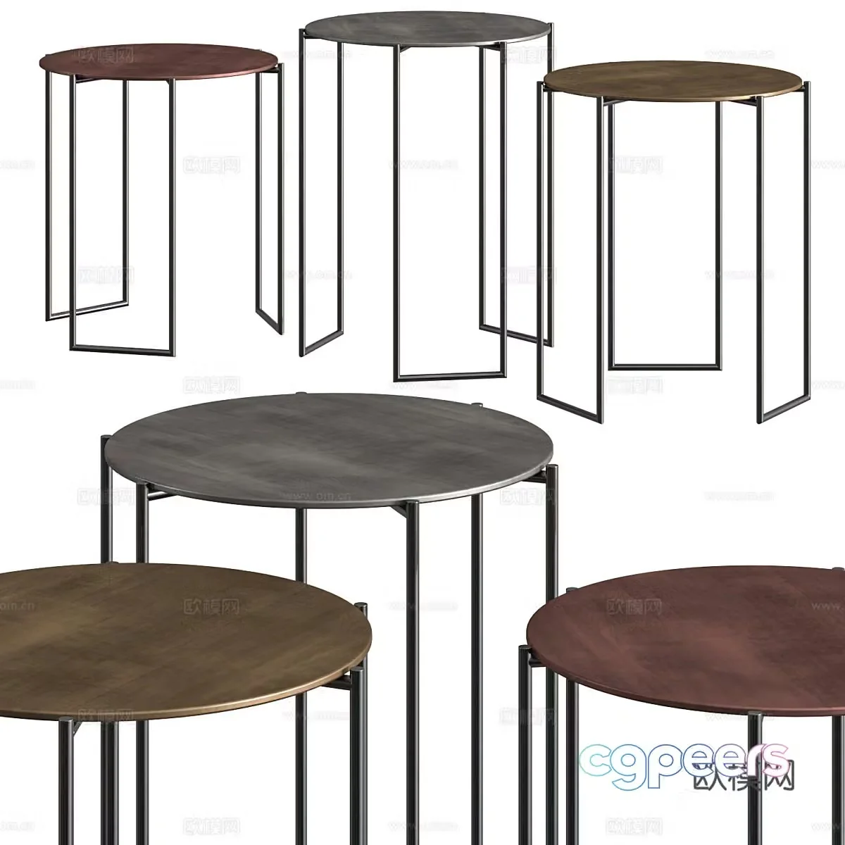 De Castelli Band Coffee Table and Side Table 3D Model