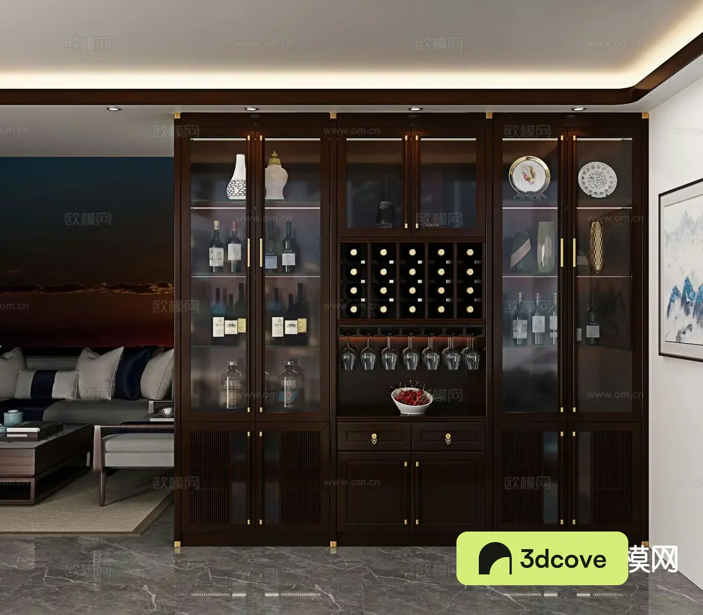 New Chinese style wine cabinet sideboard