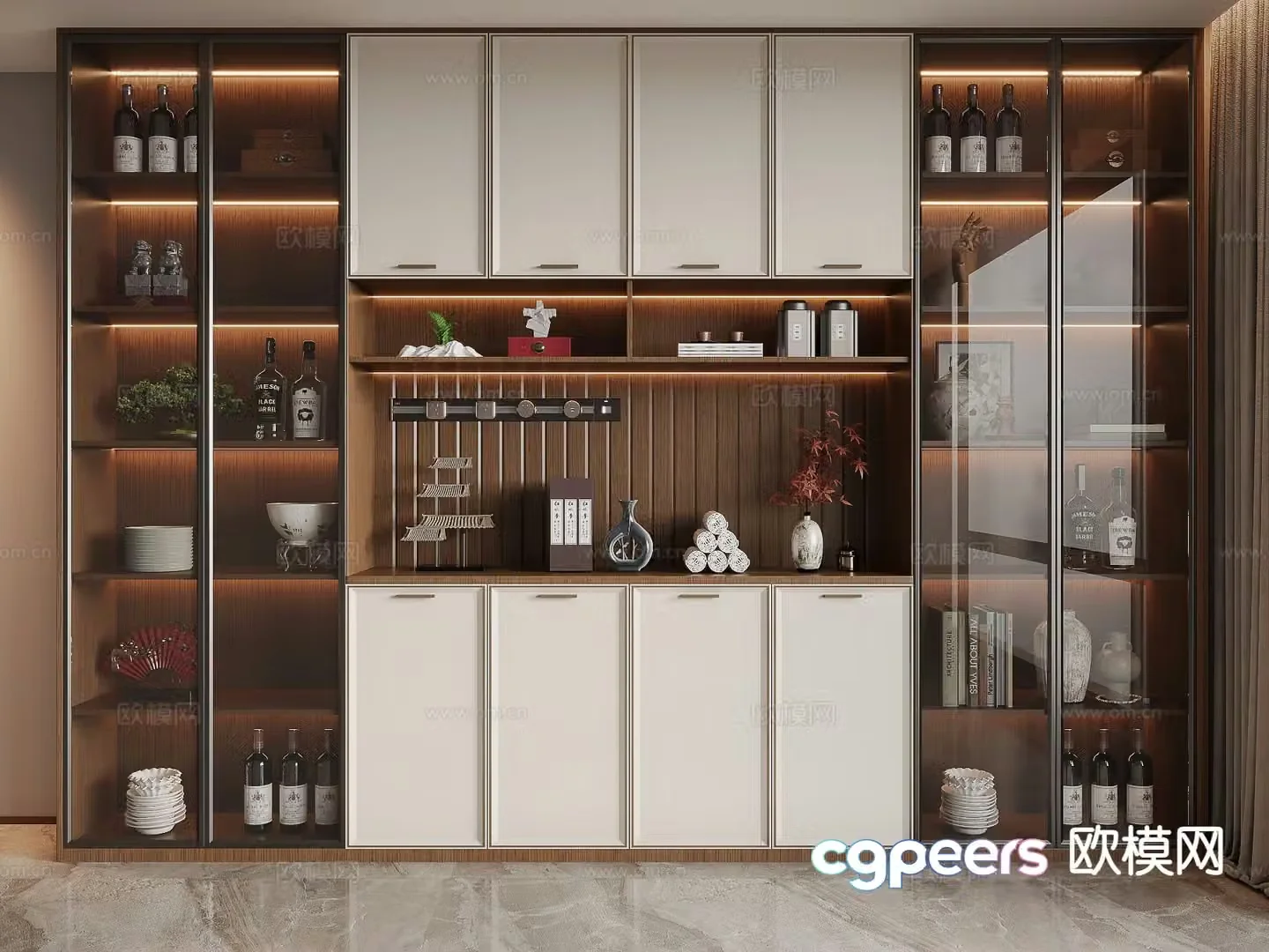 New Chinese wine cabinet 3D model