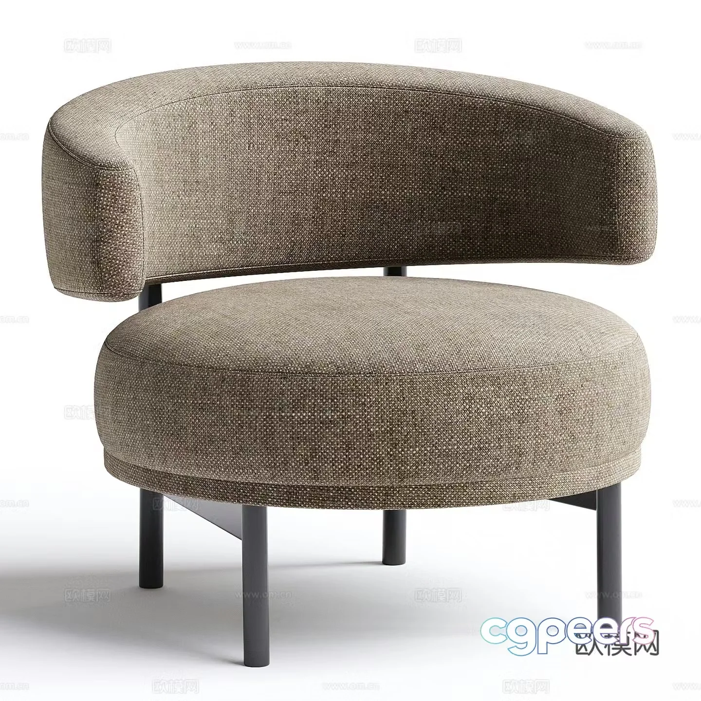 Modern Italian Bonardo NEUILLY Leisure Chair 3D Model