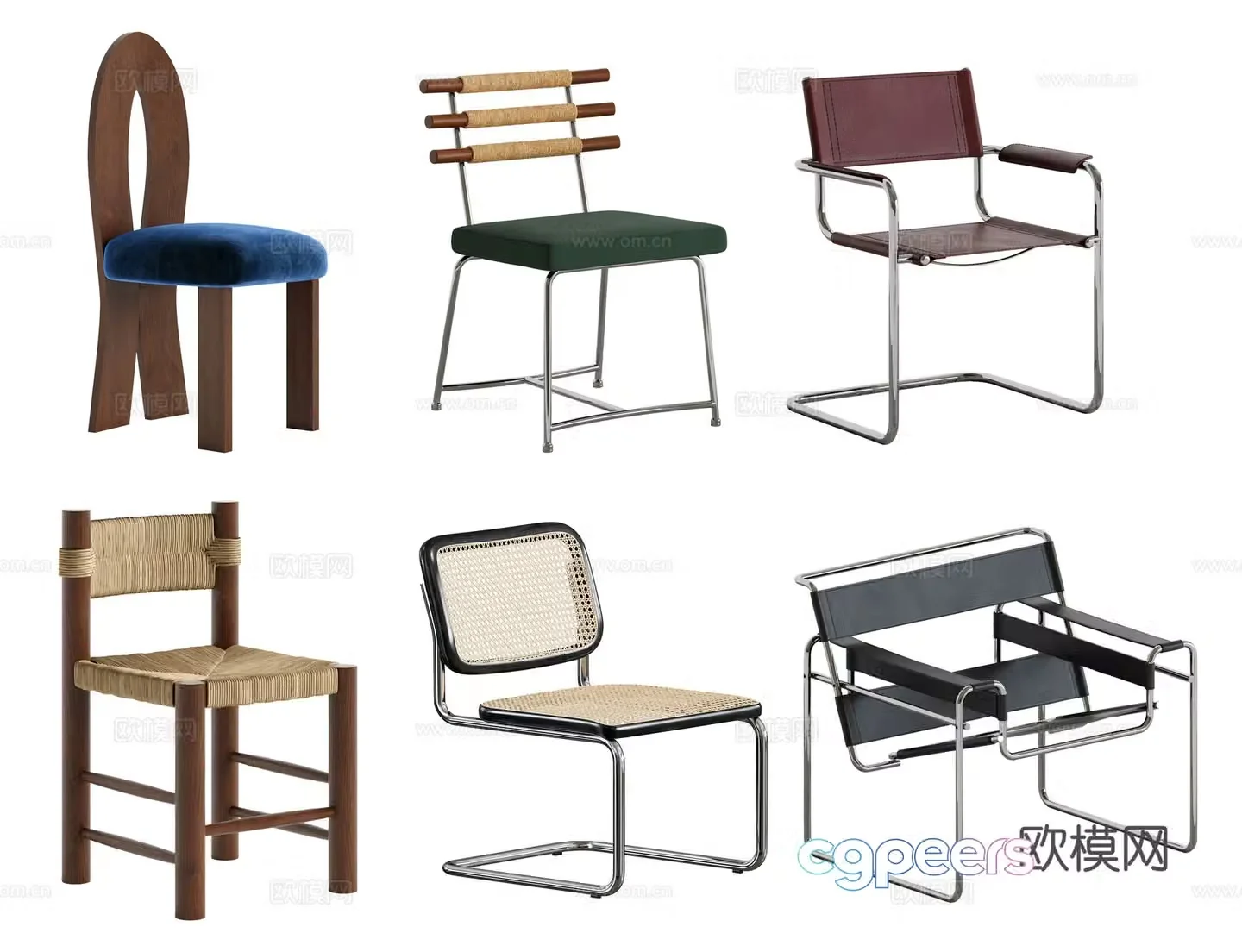 Medieval style stainless steel leisure chair chair 3d model