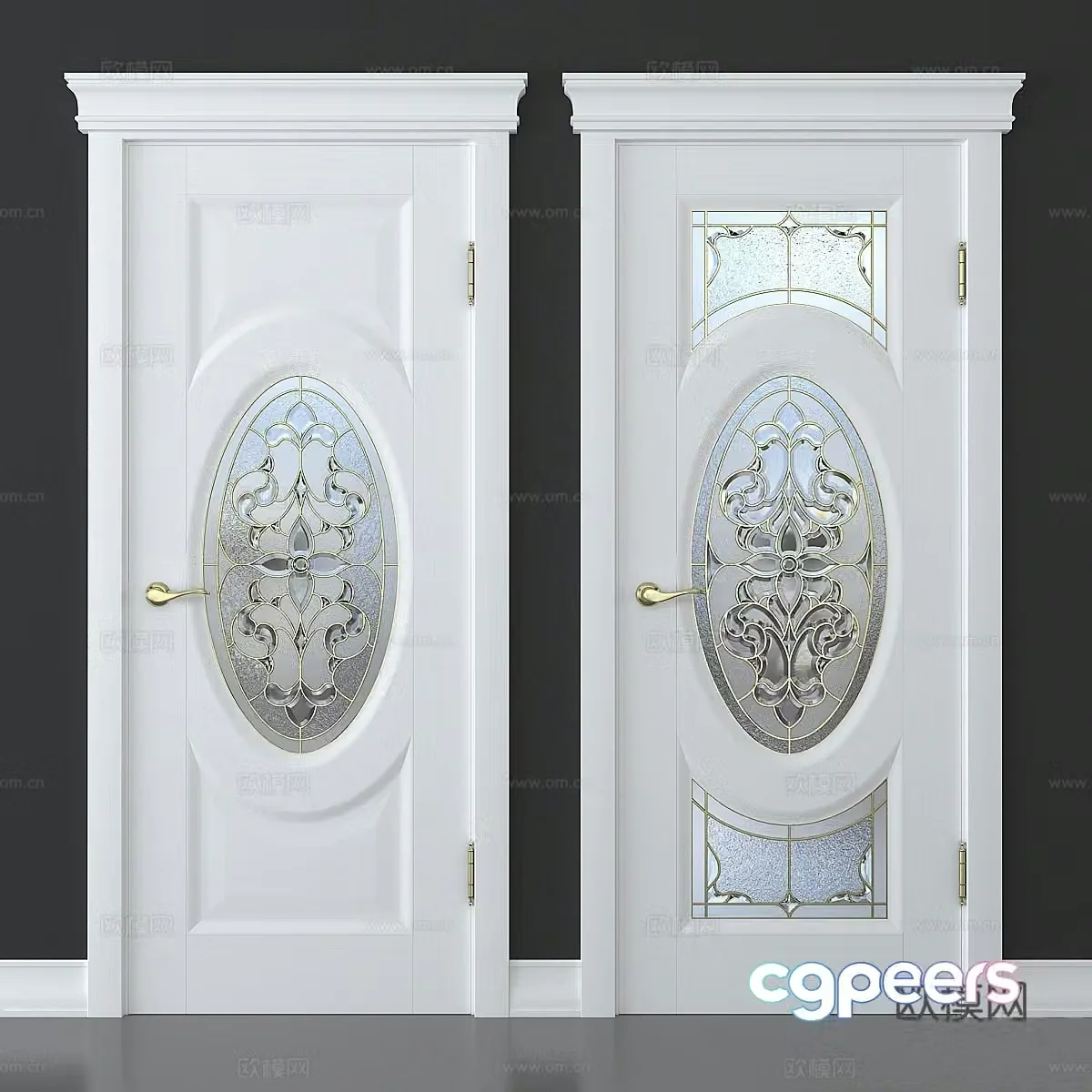 Stained glass door 3d model