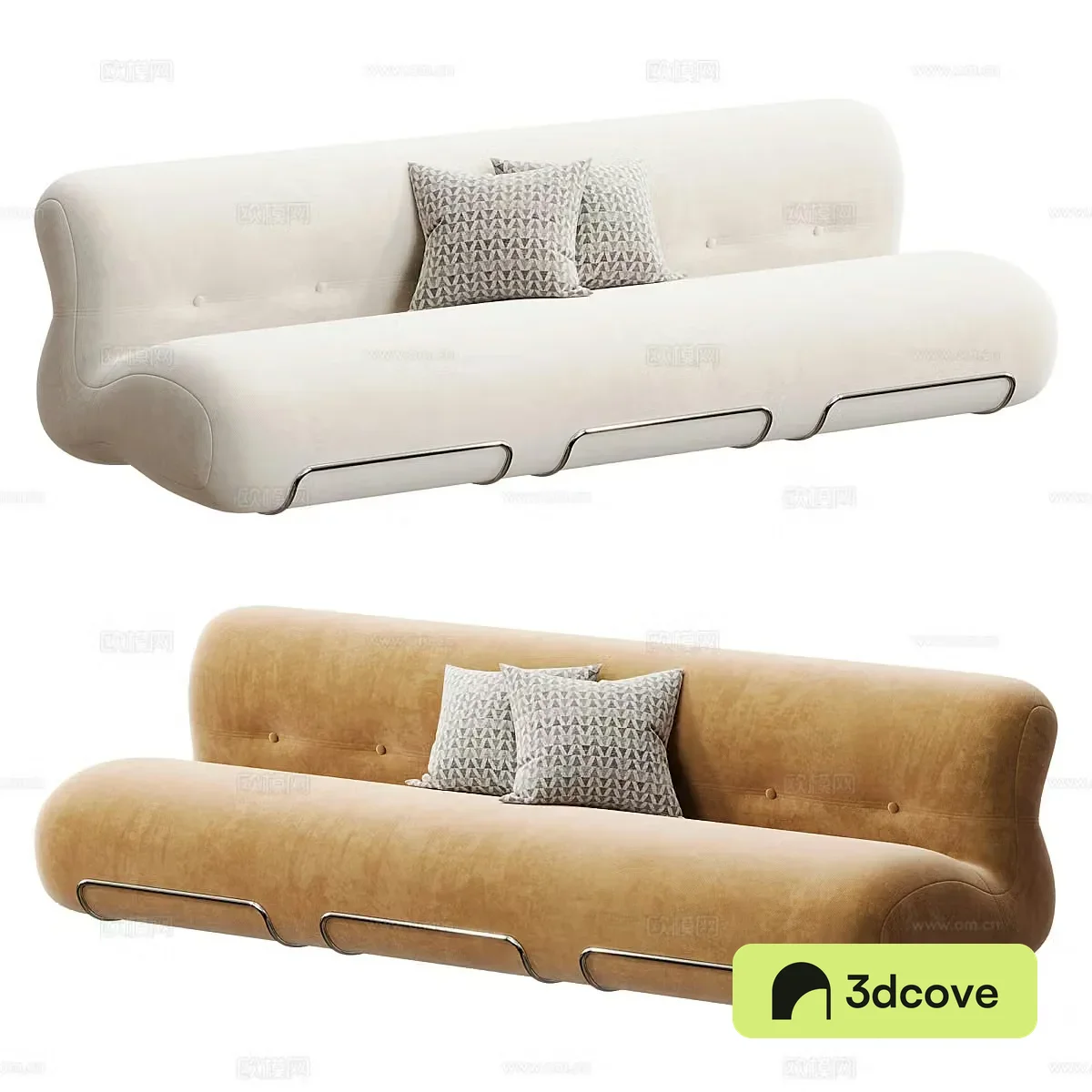 Modern Cream Orsola Casual Sofa