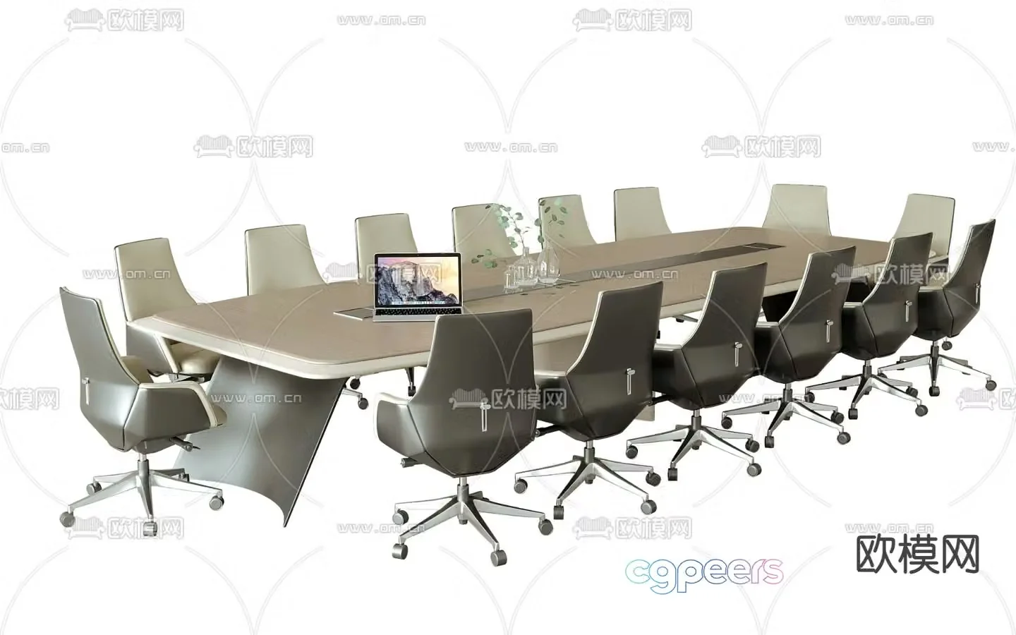 Conference tables and chairs conference table 3d model