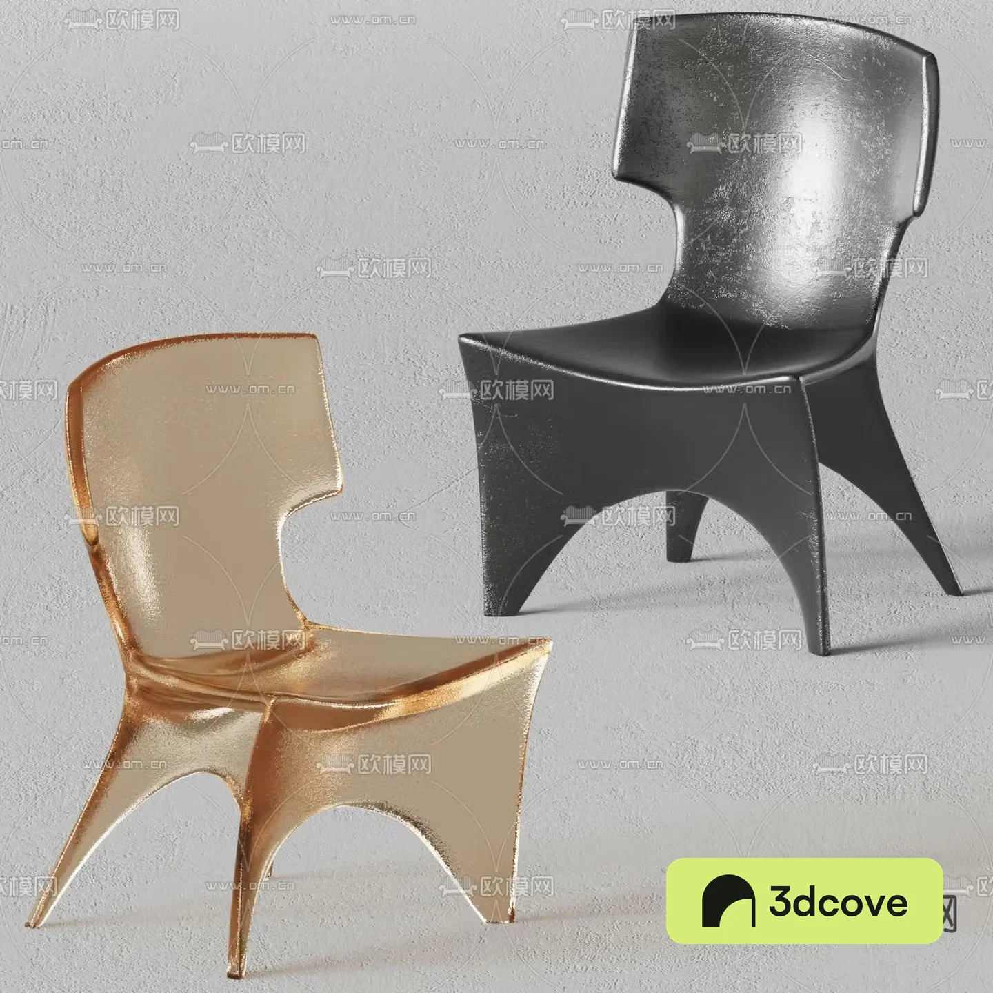 Calligaris modern clear acrylic lounge chair