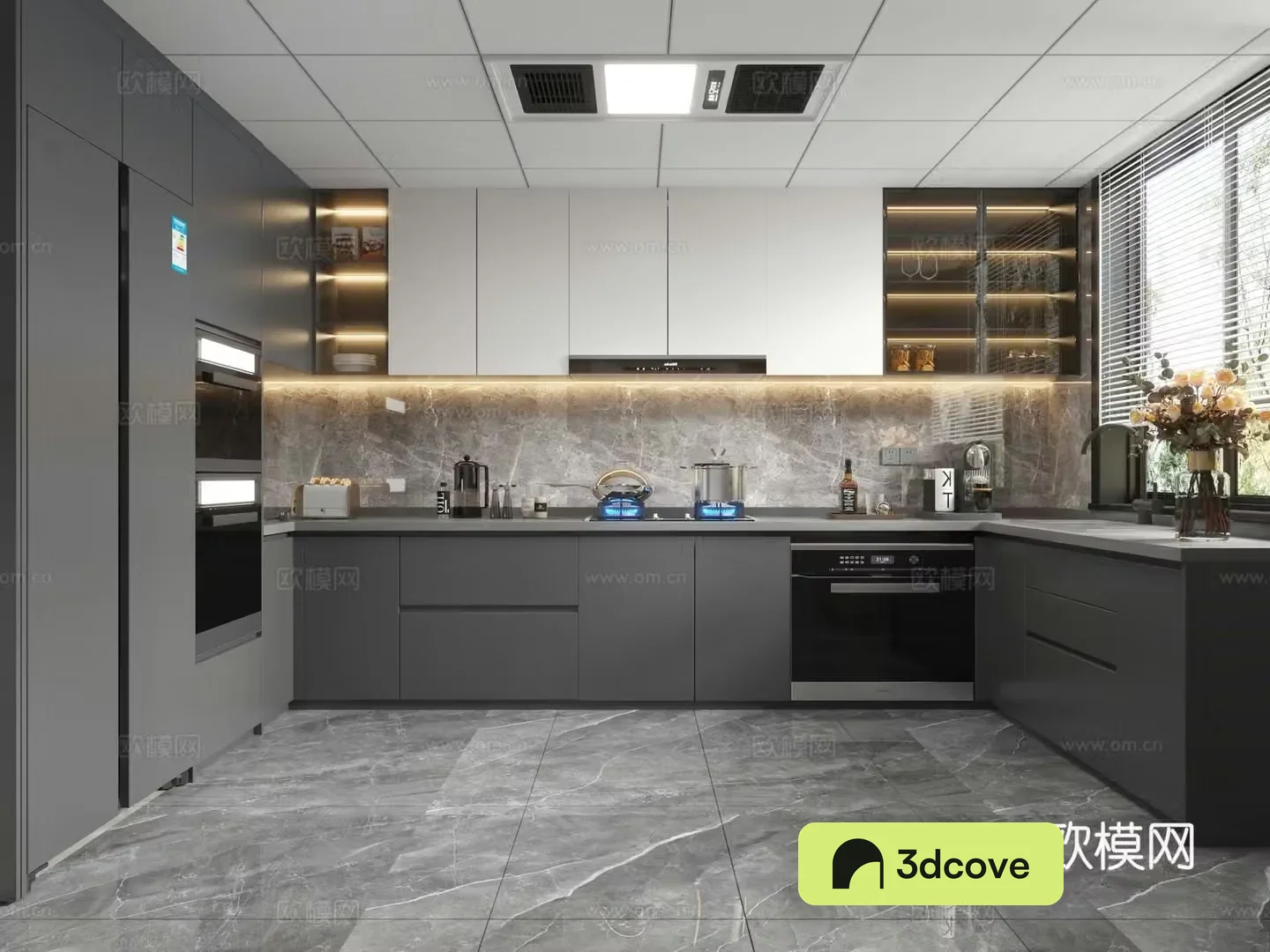 Modern black and white and gray Italian kitchen black and white and gray kitchen
