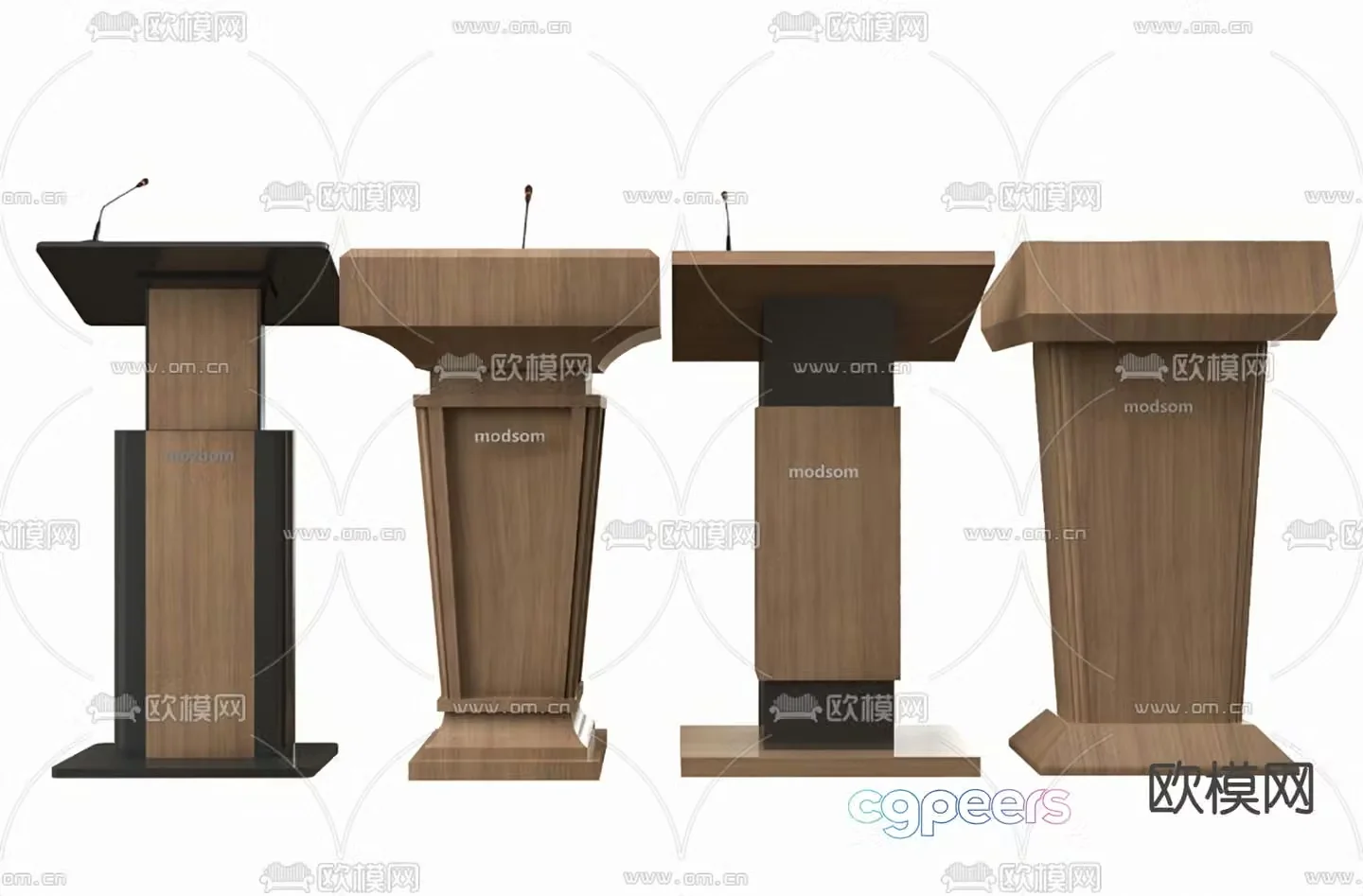 Modern podium podium hosting podium welcome podium 3D model