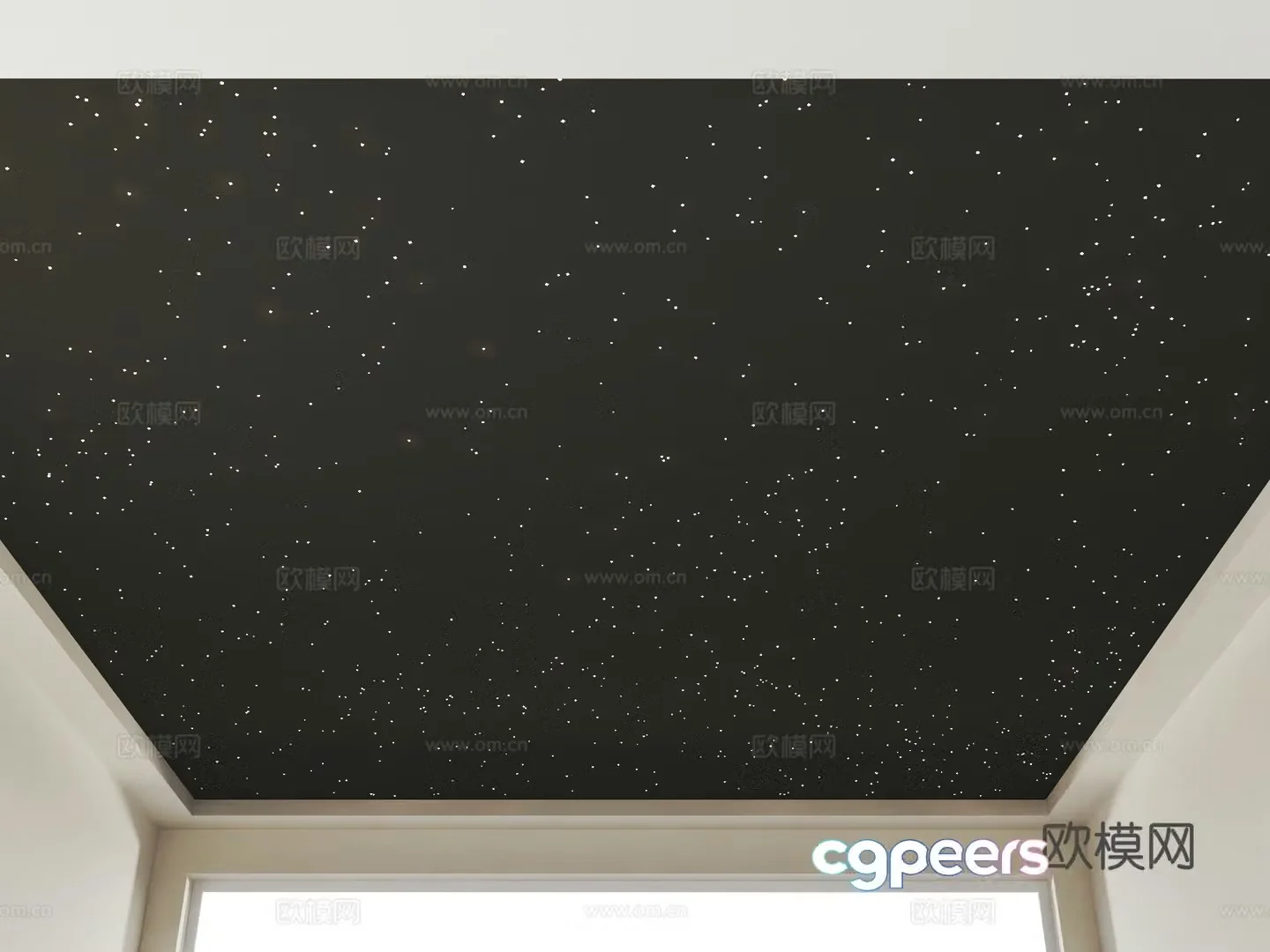 Fiber Optic Light Ceiling Starry Sky Ceiling House Style Ceiling Cream Style Ceiling Pendant Light Study Ceiling 3D Model