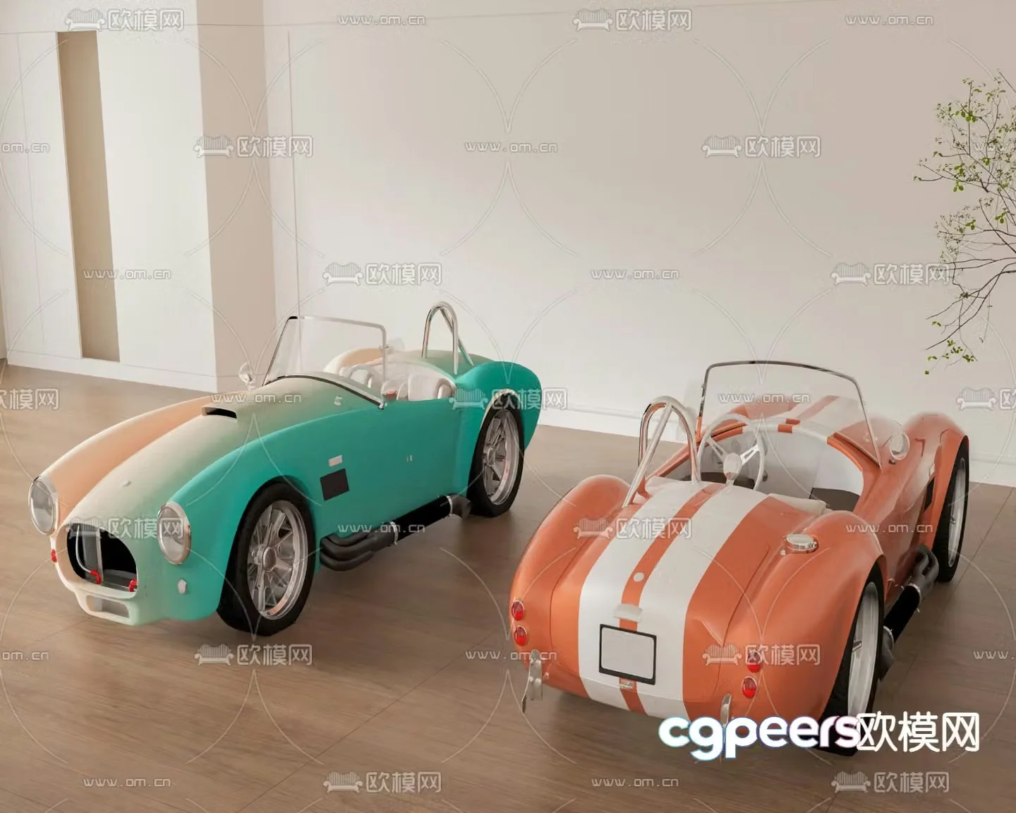 children’s car classic car convertible car cartoon car 3d model