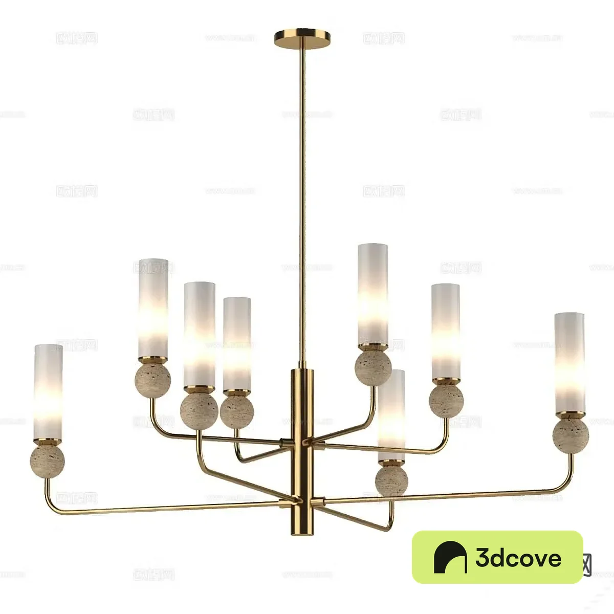 Modern multi-head chandelier