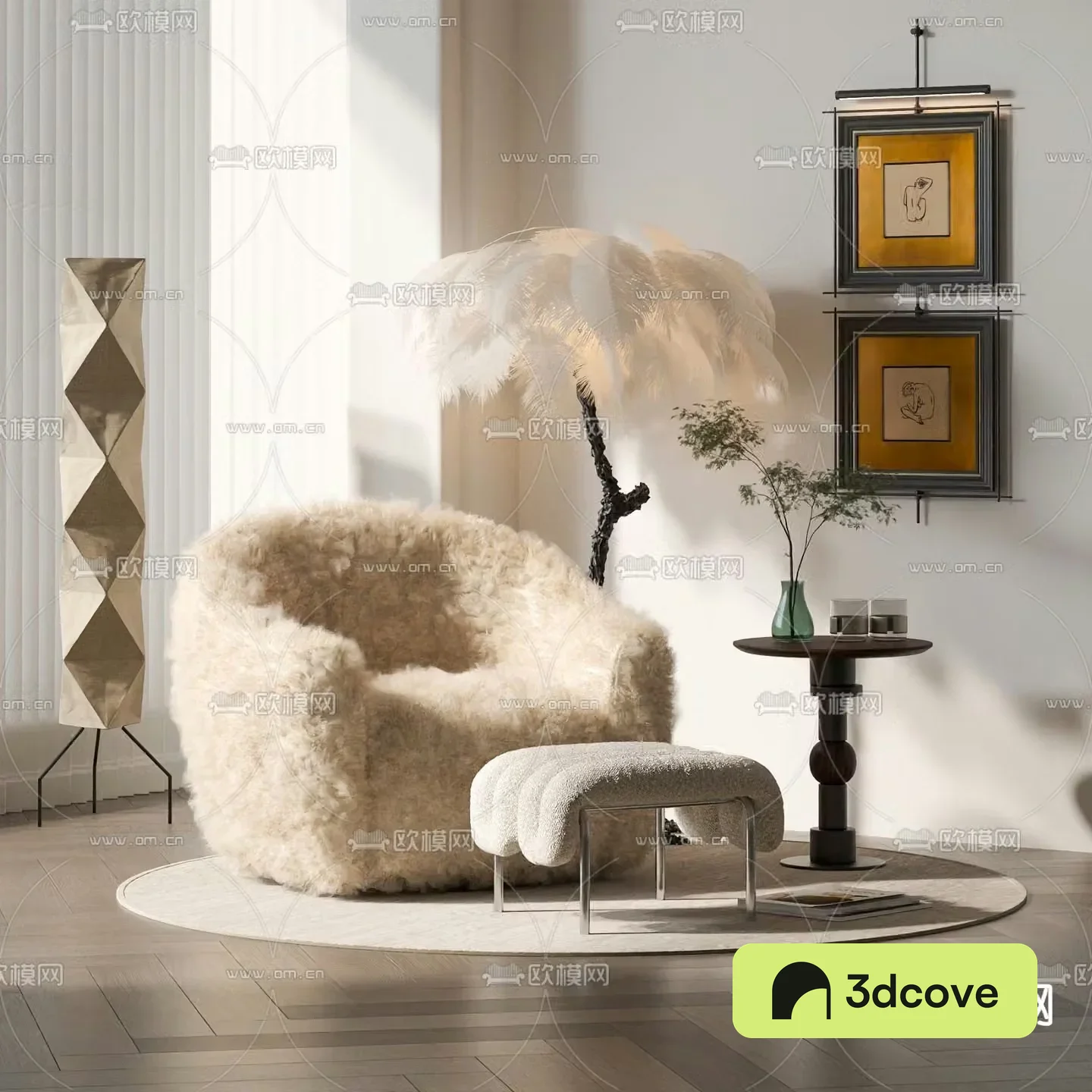 Cashmere sofa leisure sofa