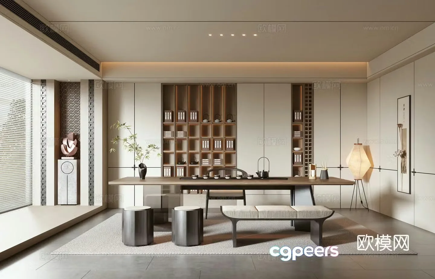 New Chinese tea room 3D model