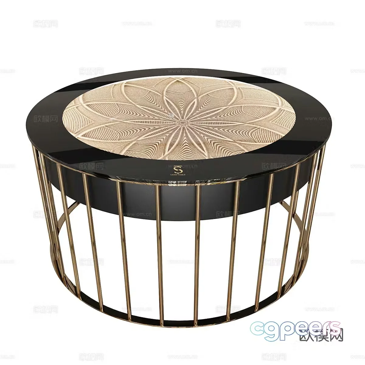 Modern light luxury OM Kinetic coffee table â€œRewiniâ€ 3d model