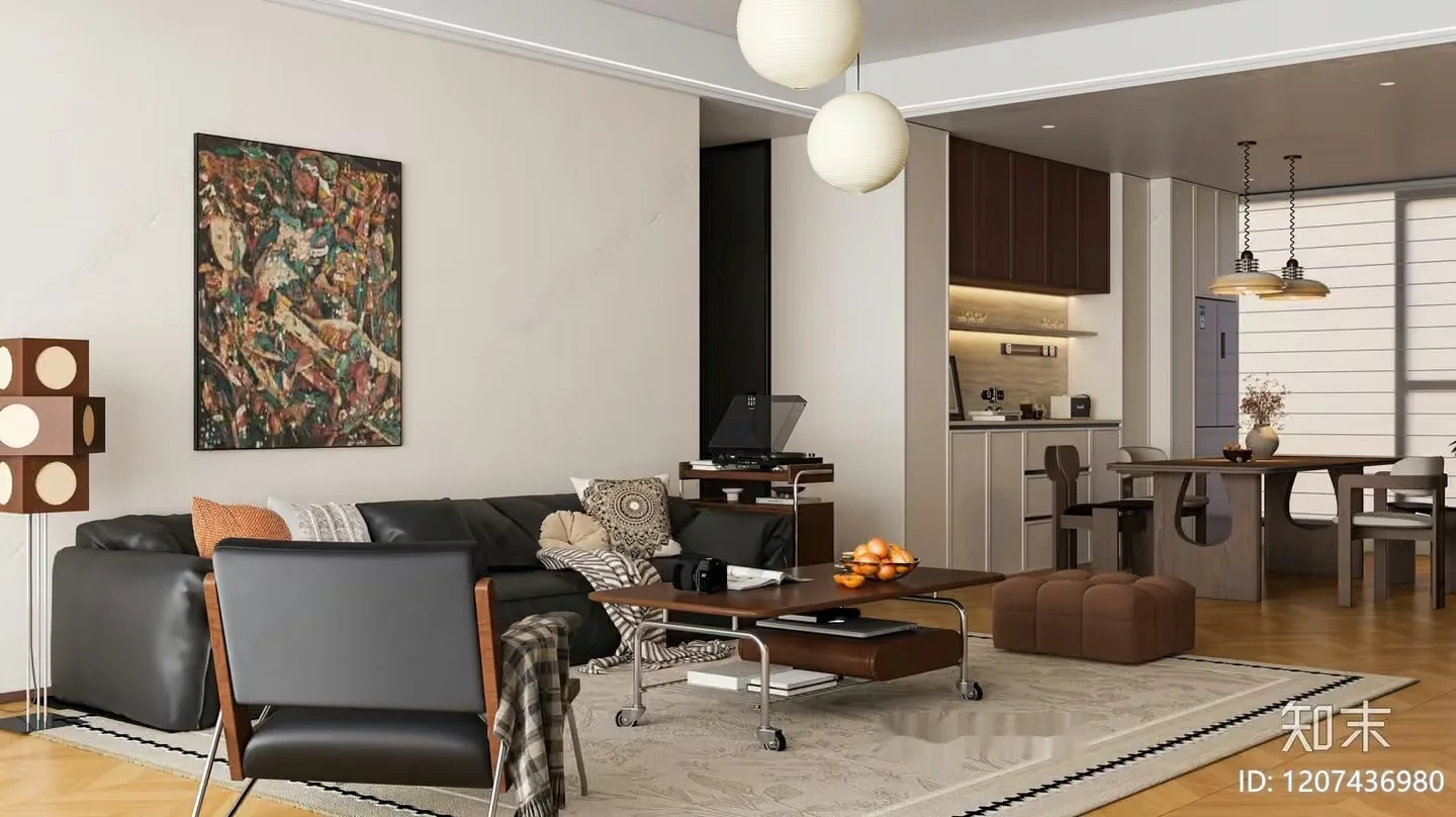 Modern Living Room 3D Model – 8815 – VRAY Render