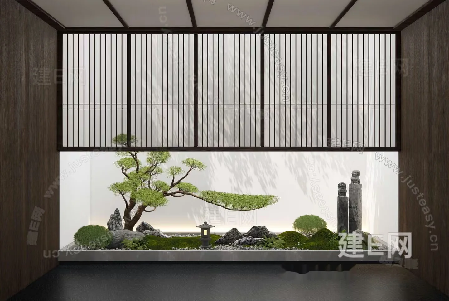 Modern Japanese Garden 3D Model – 9682 – VRAY Render