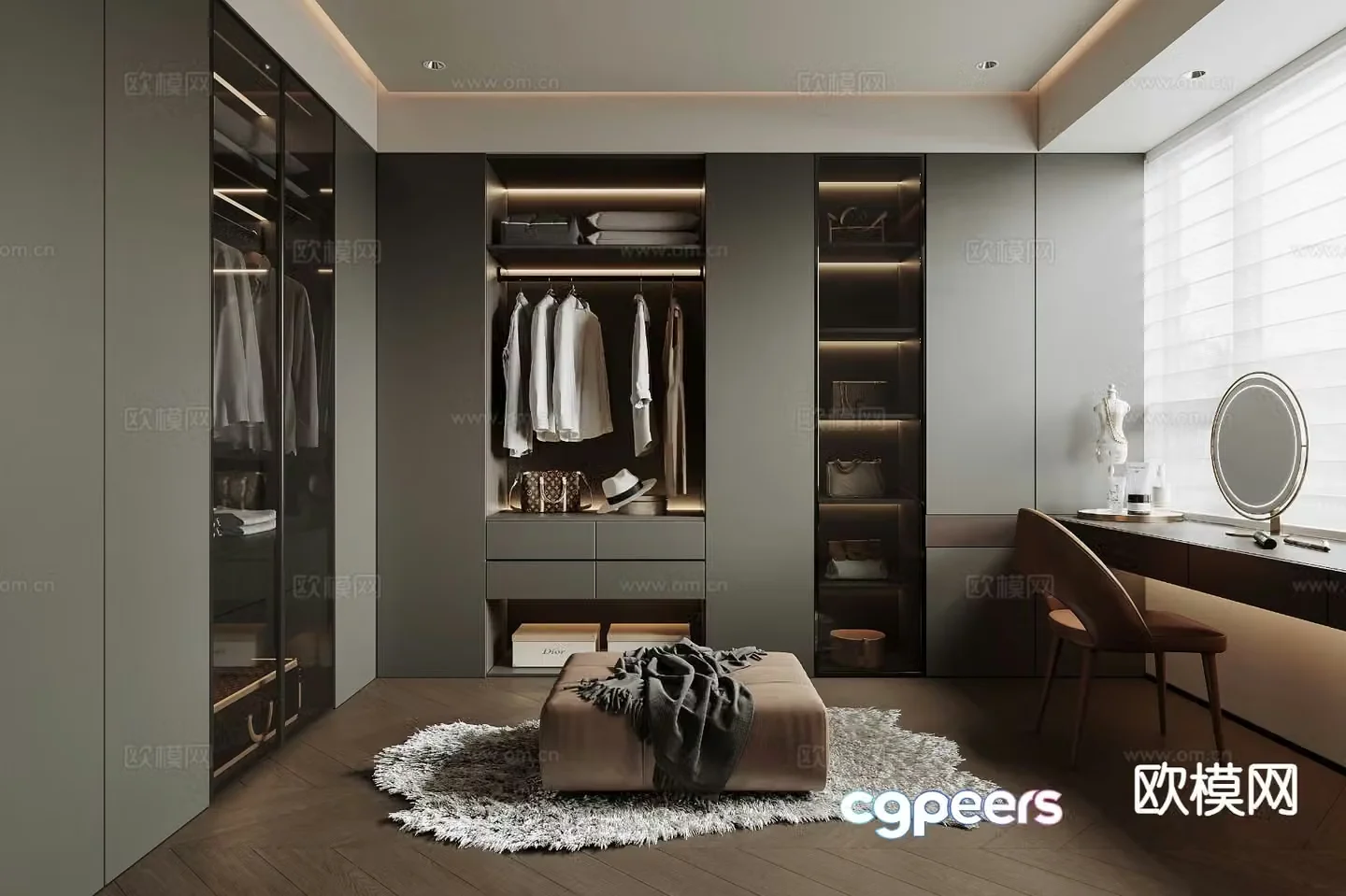 Modern cloakroom 3d model