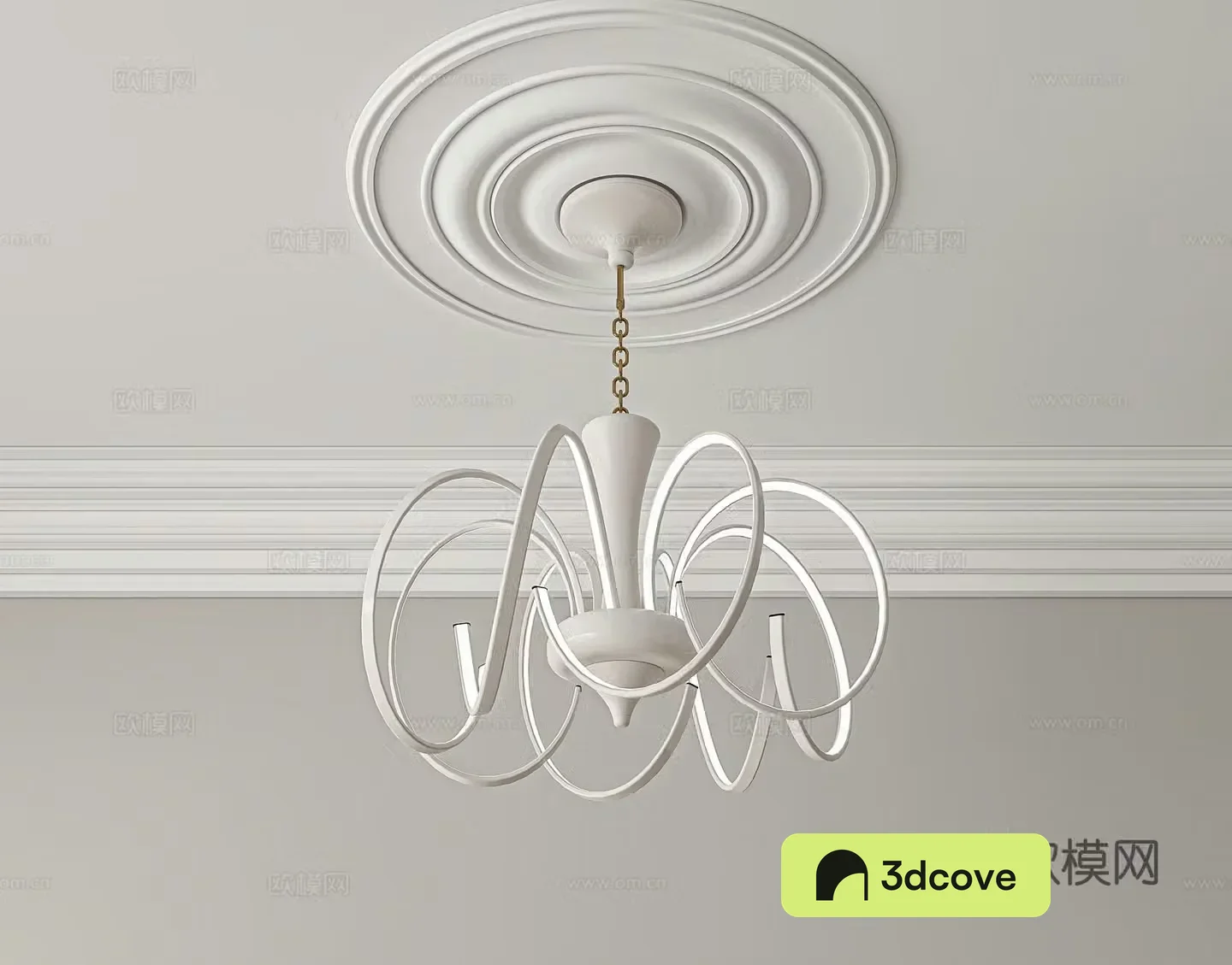 Cream style art chandelier