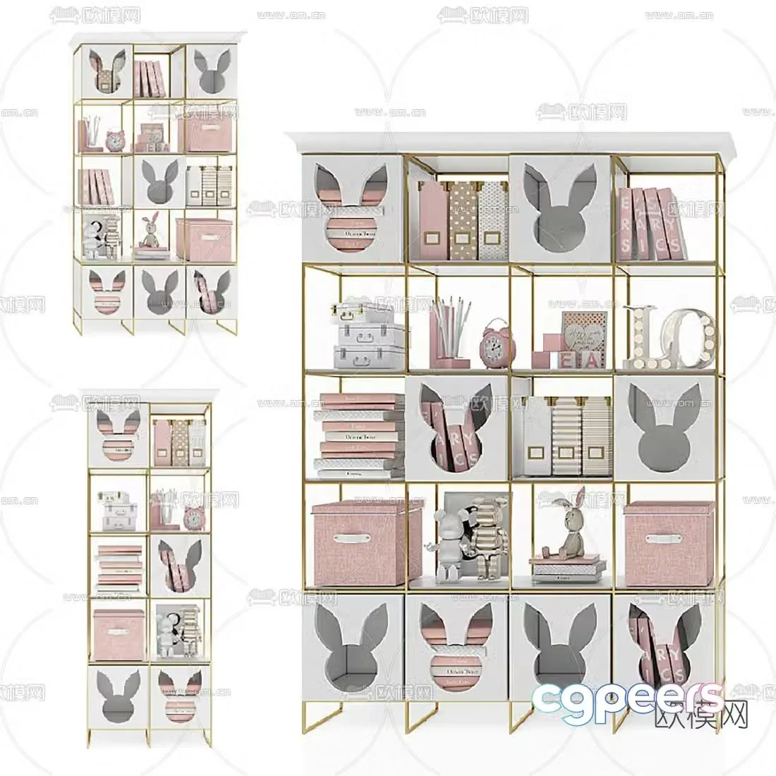 Modern children’s decorative cabinet 3d model