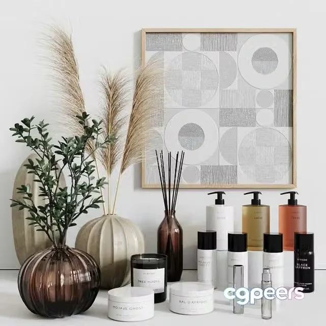 3ds Max Free – Bathroom Accessories Decor Set # 3