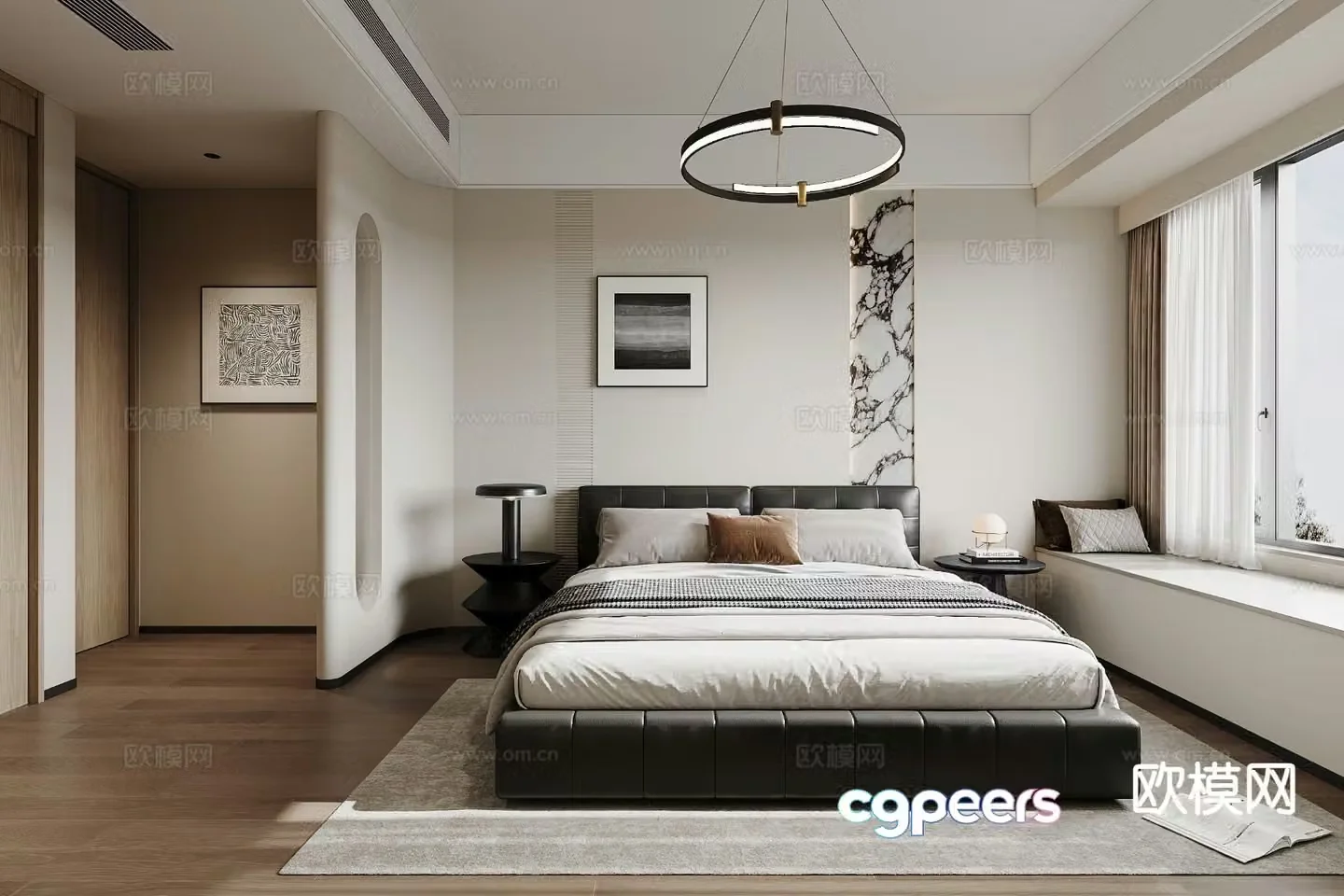 Modern bedroom master bedroom 3d model