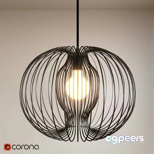 3ds Max Free – Hanging lamp LOFT VINTI Lucide black