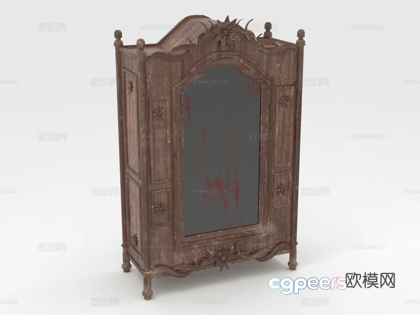 Wooden cabinet wardrobe mirror cabinet storage cabinet vertical cabinet cabinet 3d model