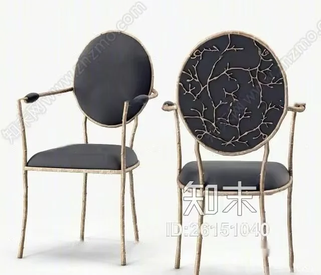 A Pair Of Chairs 3D Model – 10195 – VRAY Render