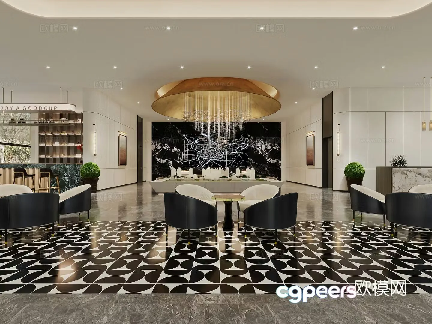 Modern sales office 3D model