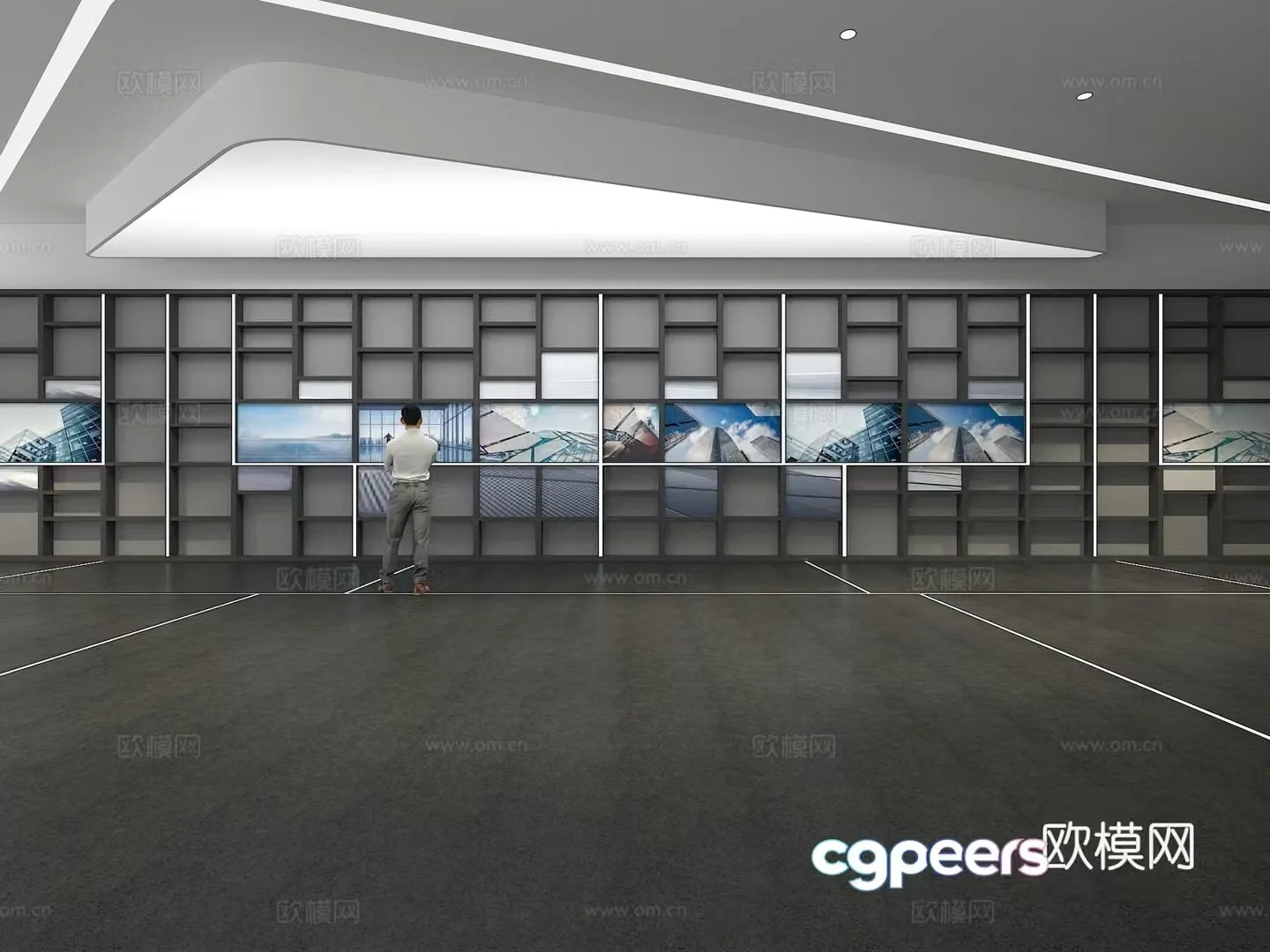 Cultural wall Corporate culture wall Display wall Classroom Exhibition hall Campus culture Corridor 3D model