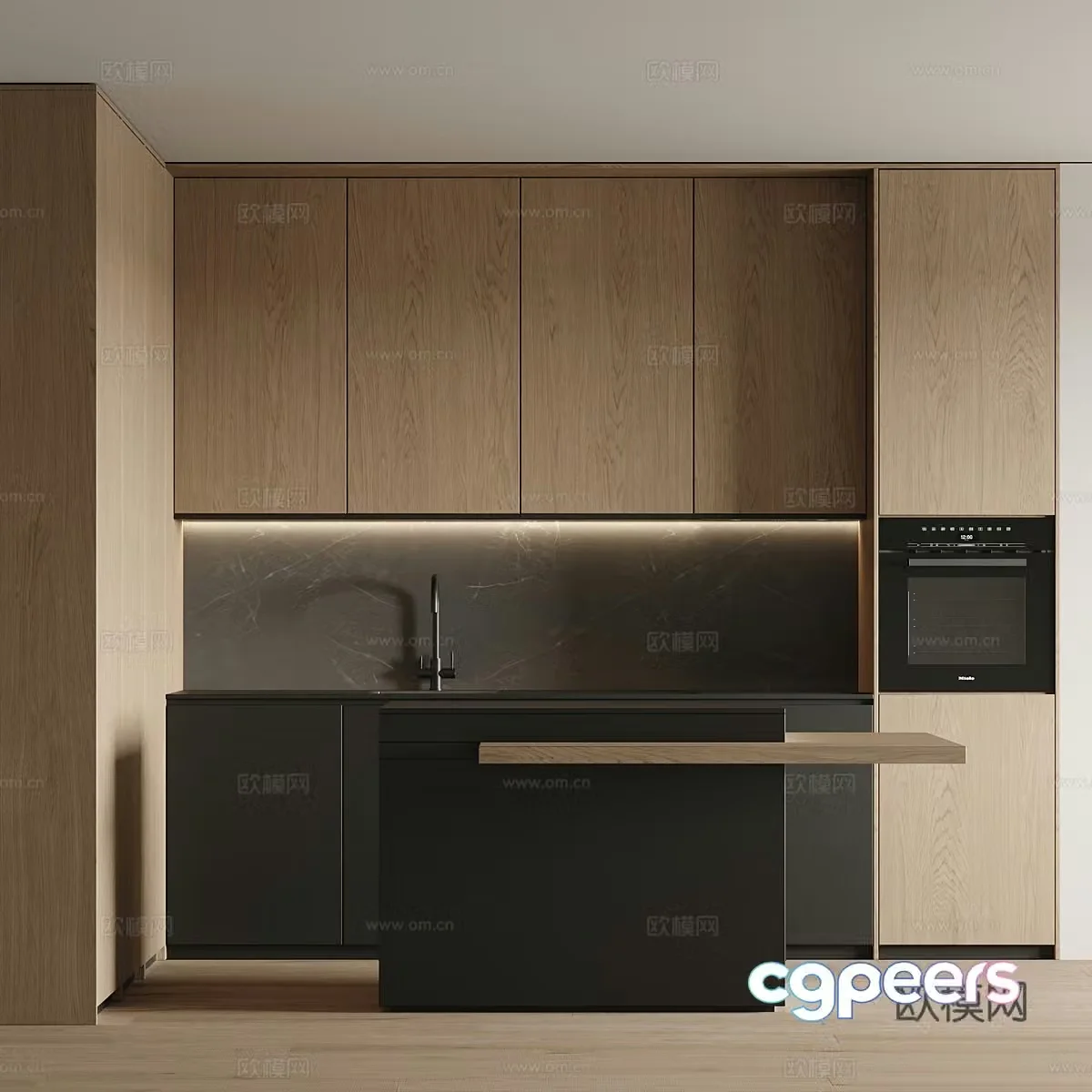 Modern island cabinet 3d model
