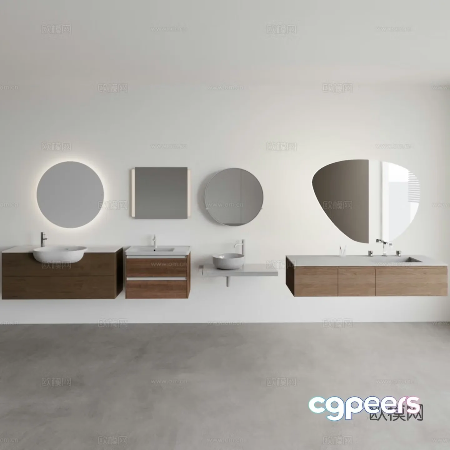 Mirror cabinet bridle combination 3D model