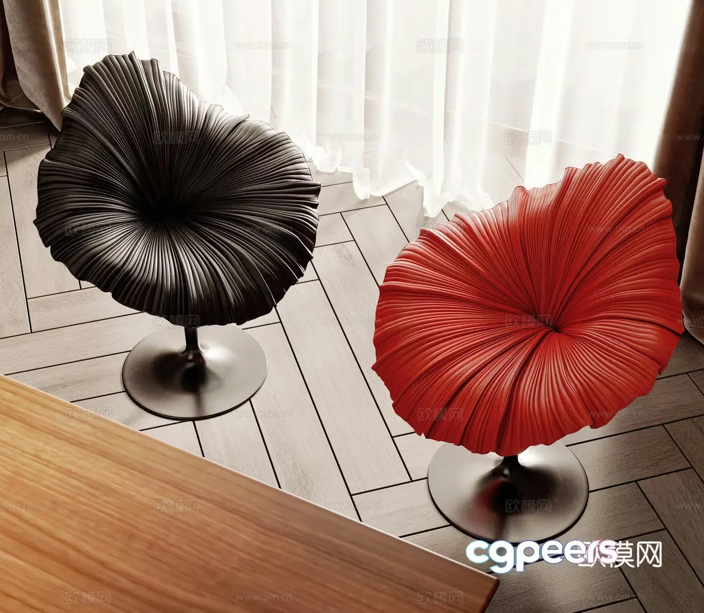 Modern special-shaped chair leisure chair 3d model