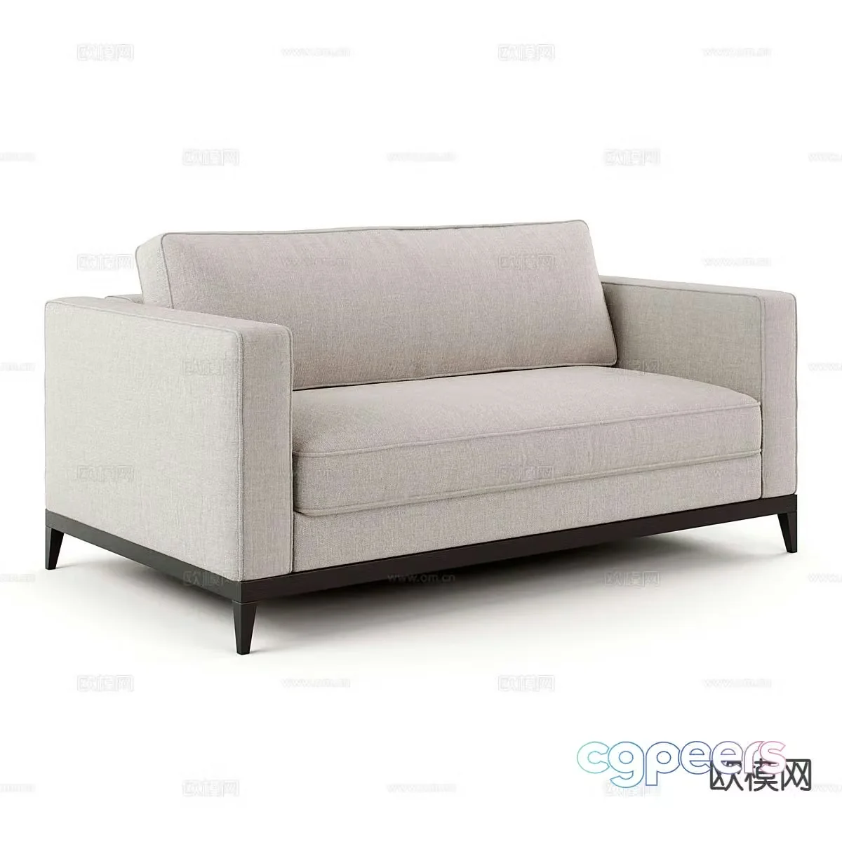 Modern minimalist sofa double sofa 3d model