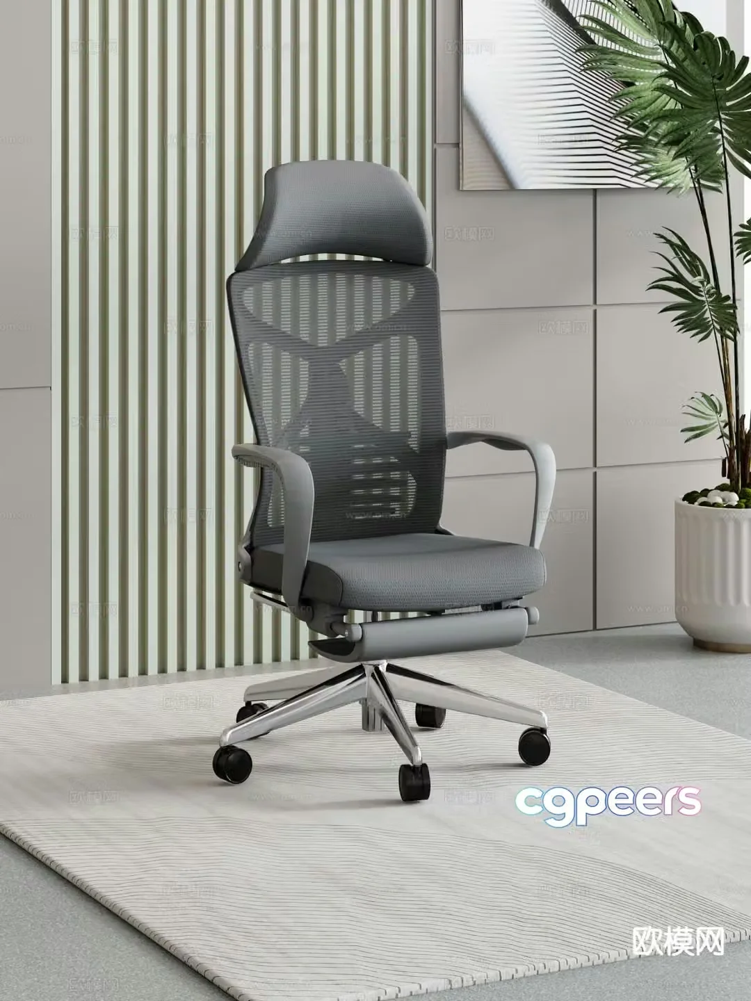 Modern office chair manager chair 3d model