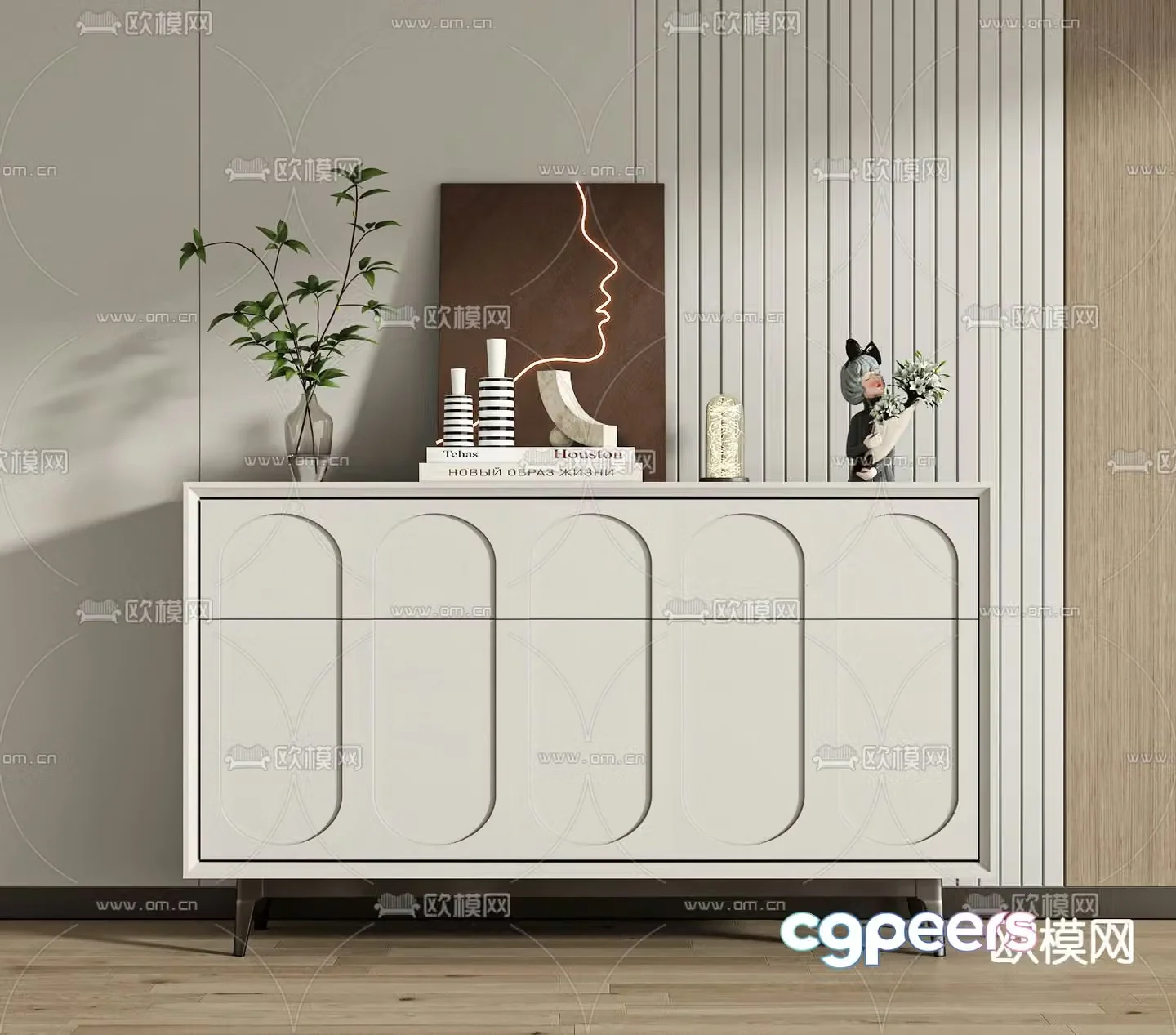 Modern entrance cabinet 3D model
