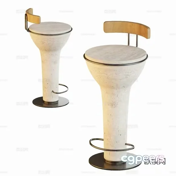 Modern Bar Stools 3D Model – 15837 – CORONA Render