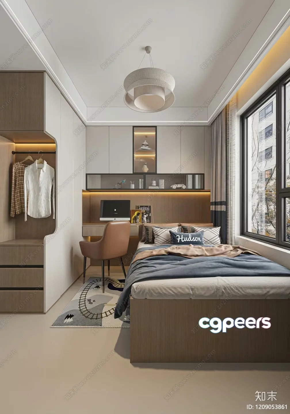 Cozy Bedroom 3D Model – 13105 – VRAY Render