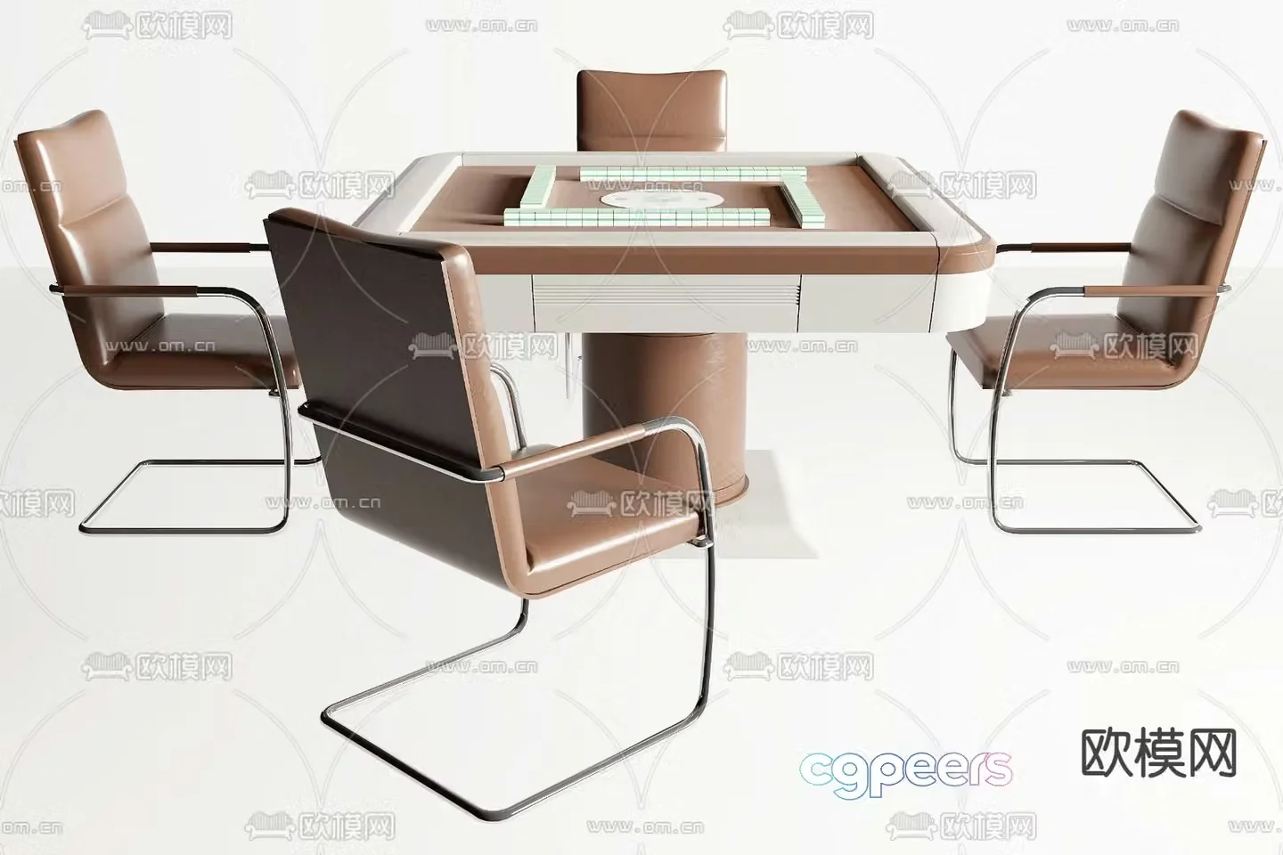 Modern mahjong table automatic mahjong table 3d model