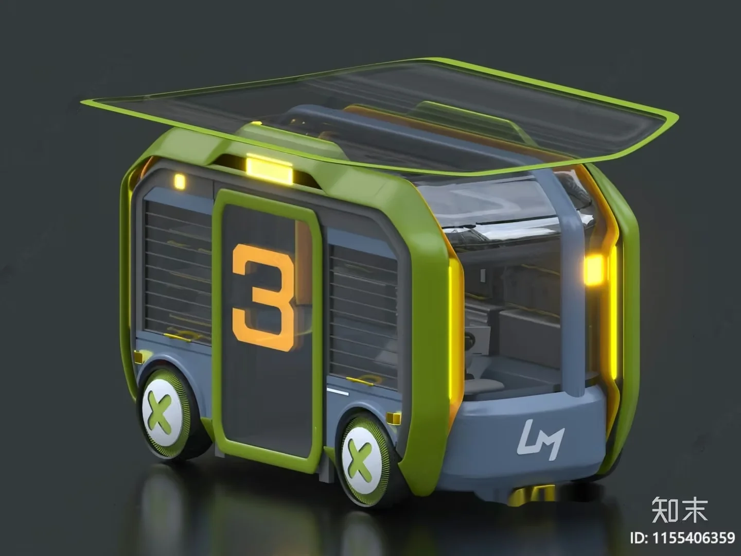 The Main Subject In This Image Is A Futuristic-Looking Vehicle 3D Model – 687 – VRAY Render