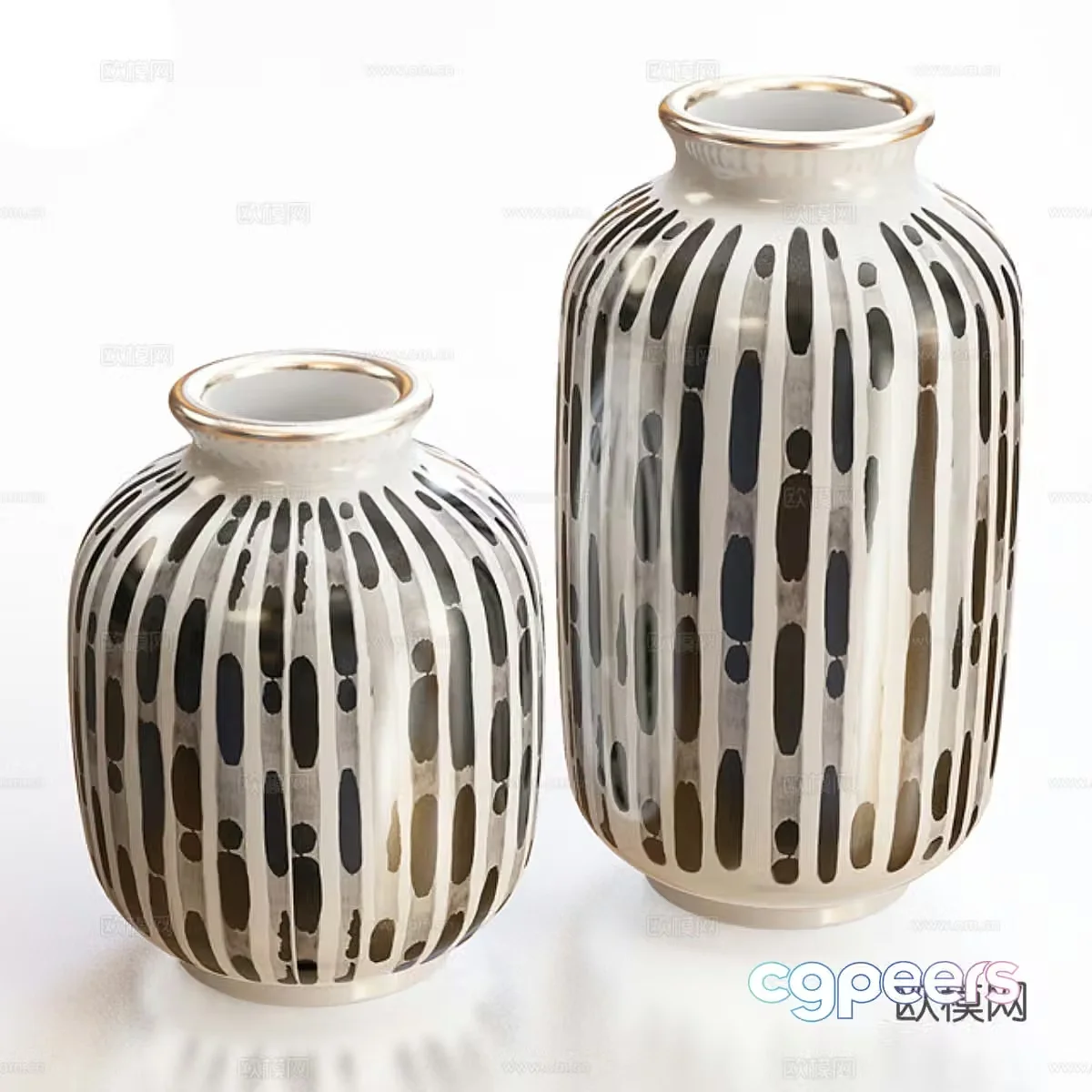New Chinese ceramic pot 3D model