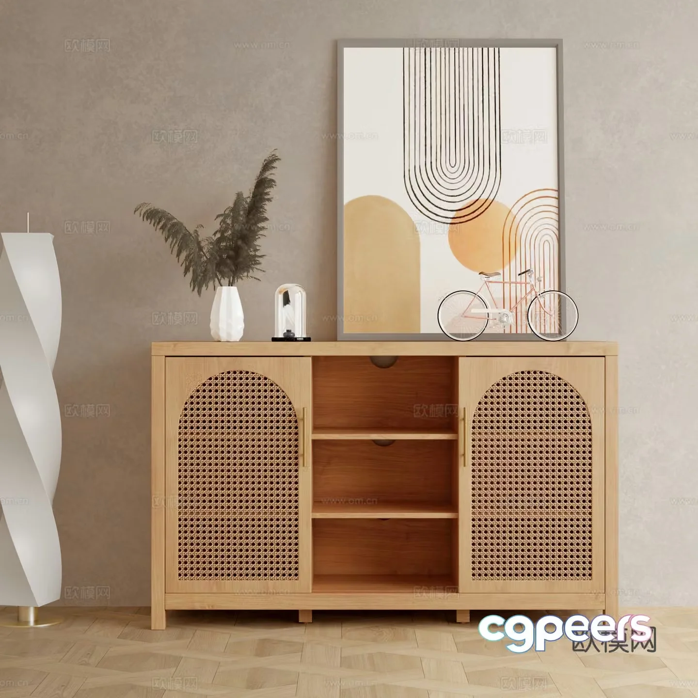 Nordic porch cabinet 3D model