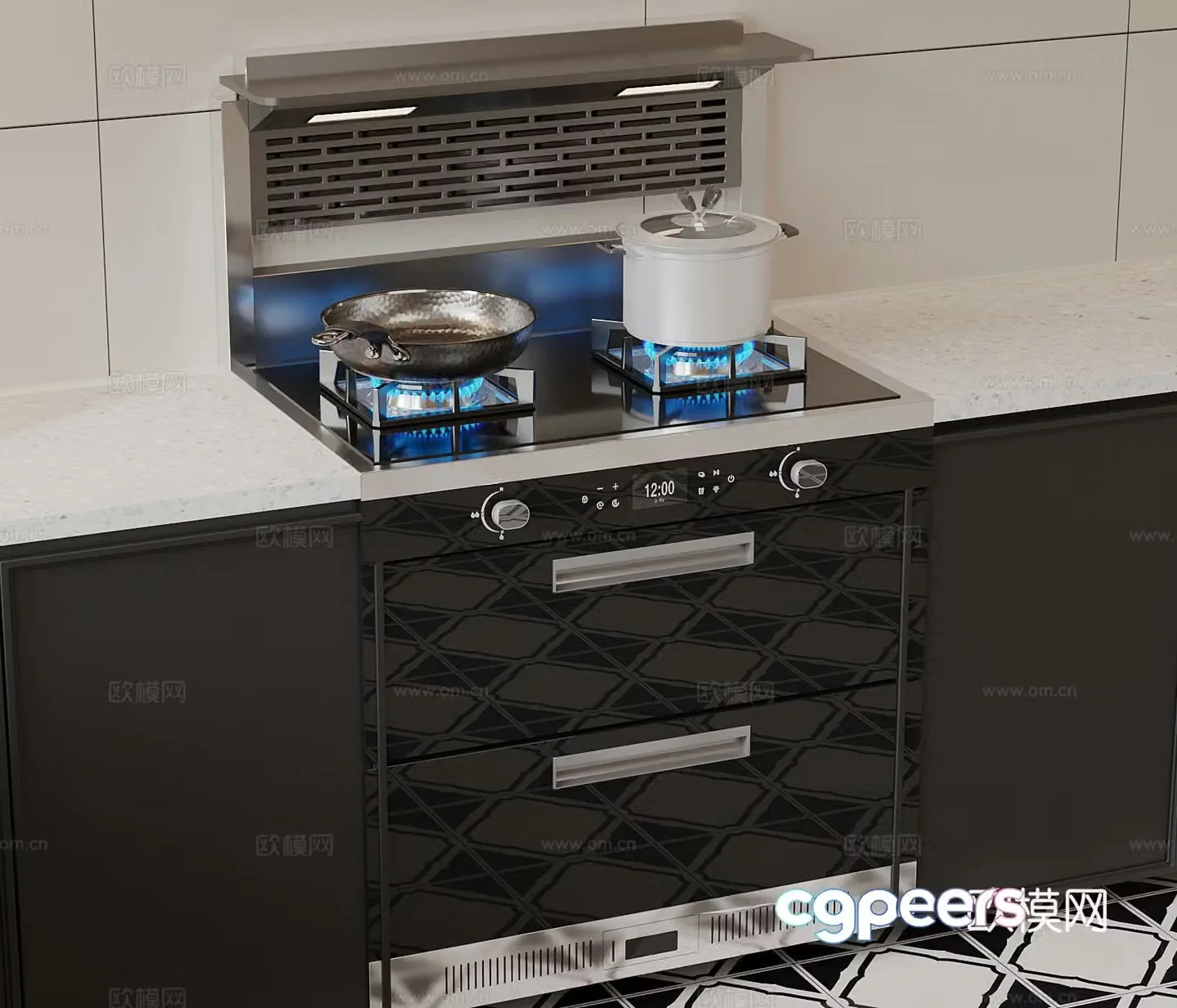 Other electrical appliances Modern integrated stove stove 3D model