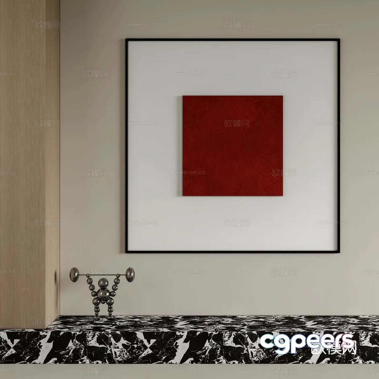 Modern hanging painting 3d model