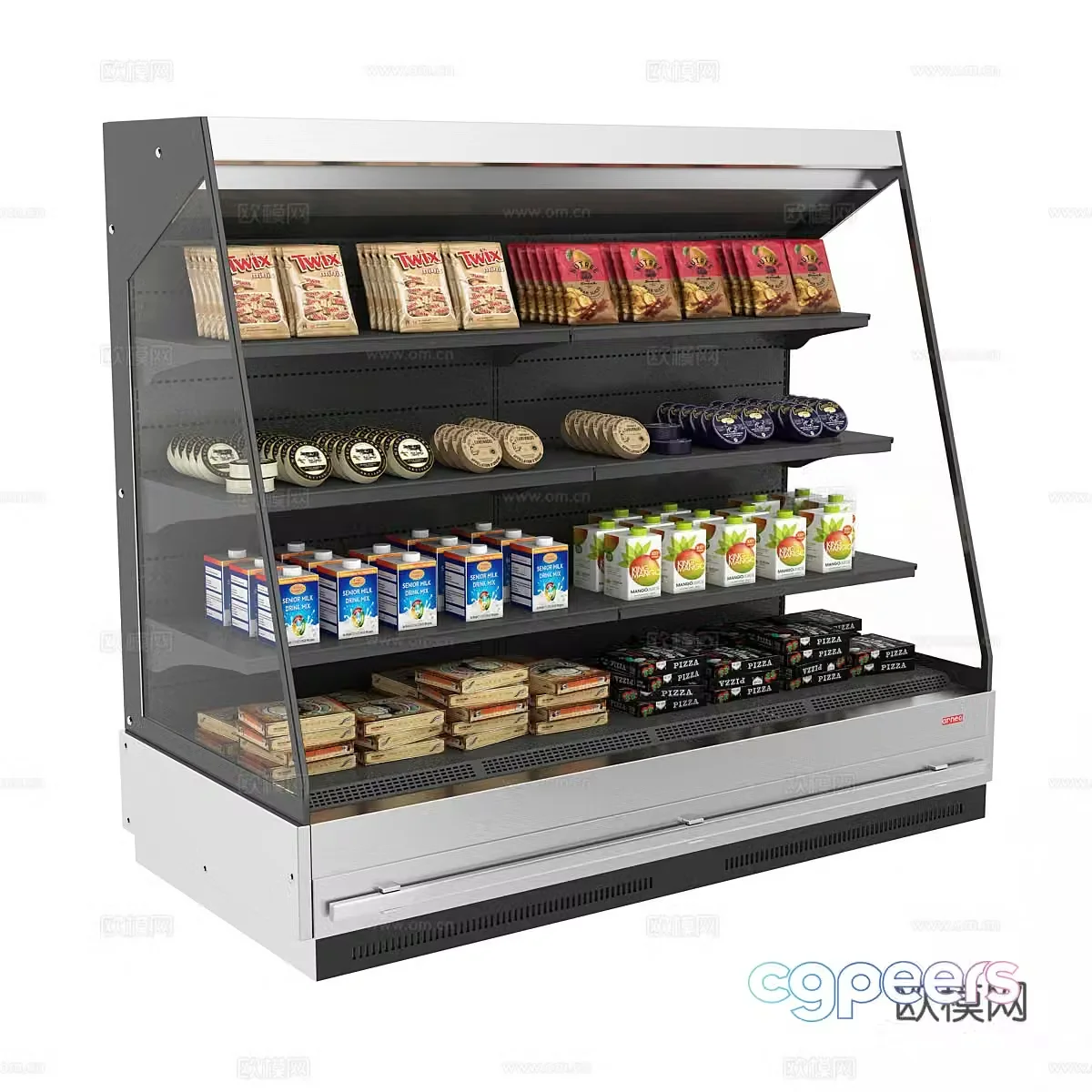 Modern refrigerated display cabinet 3d model