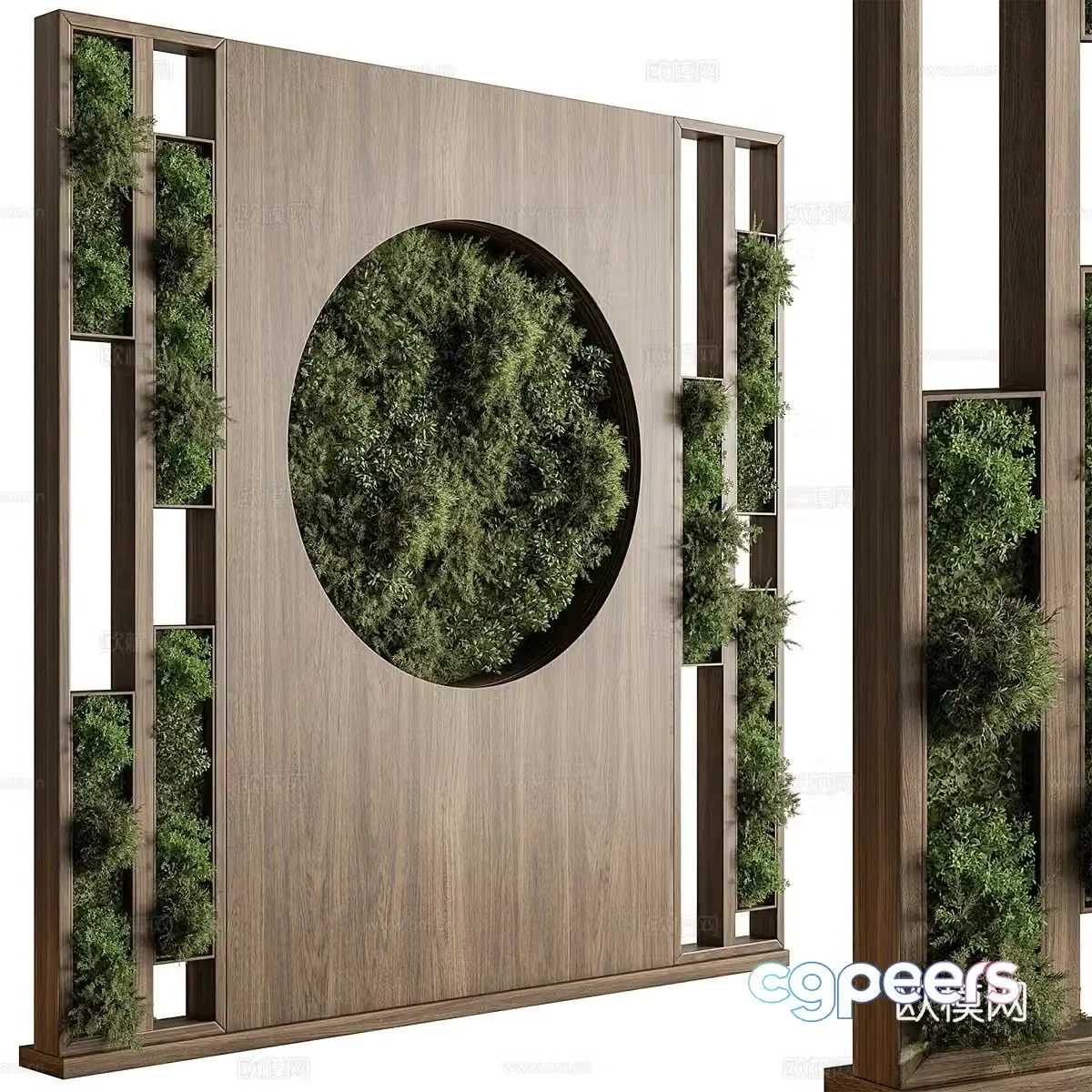 New Chinese style plant wall 3D model