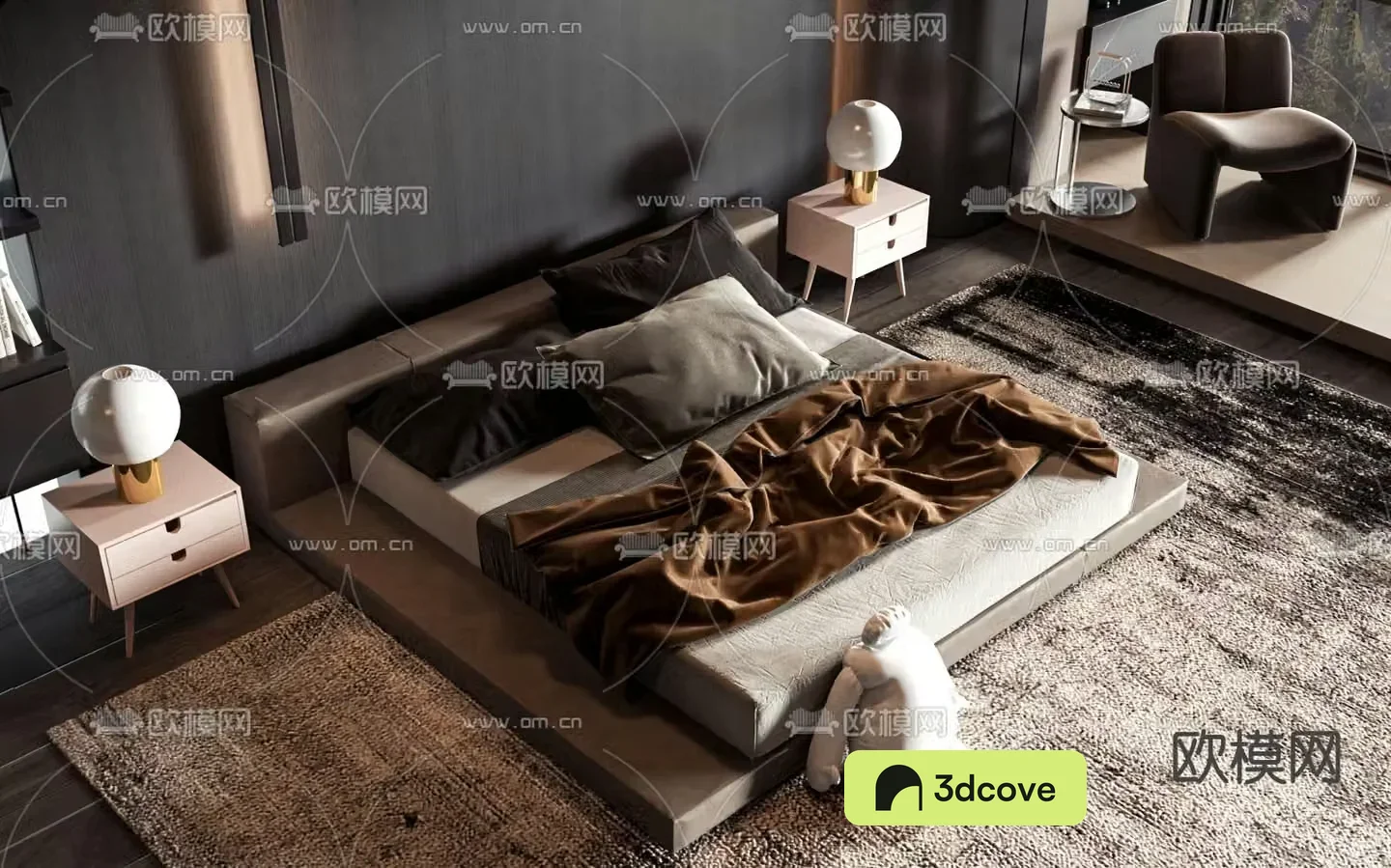 Double bed commercial bed